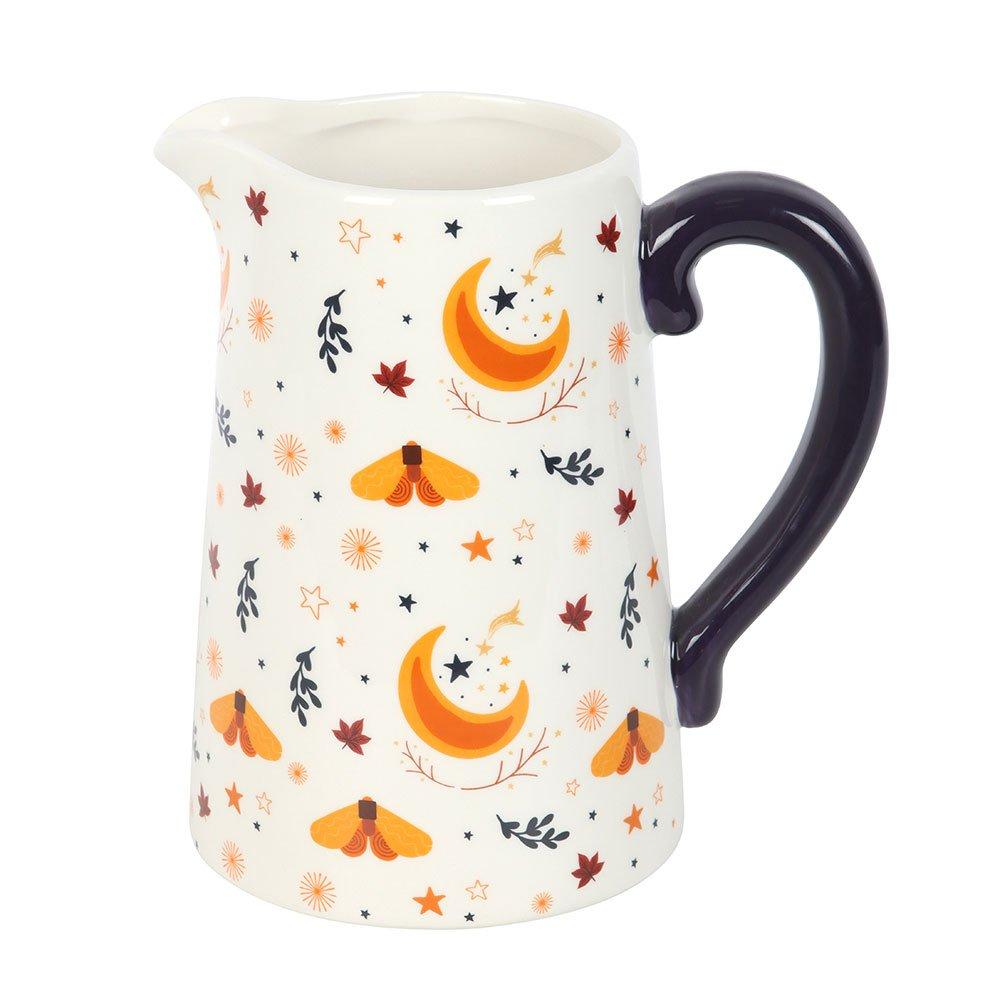 Cream - Something Different - Autumn Magic Harvest Moon Print Ceramic Flower Jug - 2