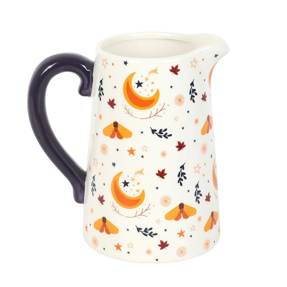 Cream - Something Different - Autumn Magic Harvest Moon Print Ceramic Flower Jug - 3
