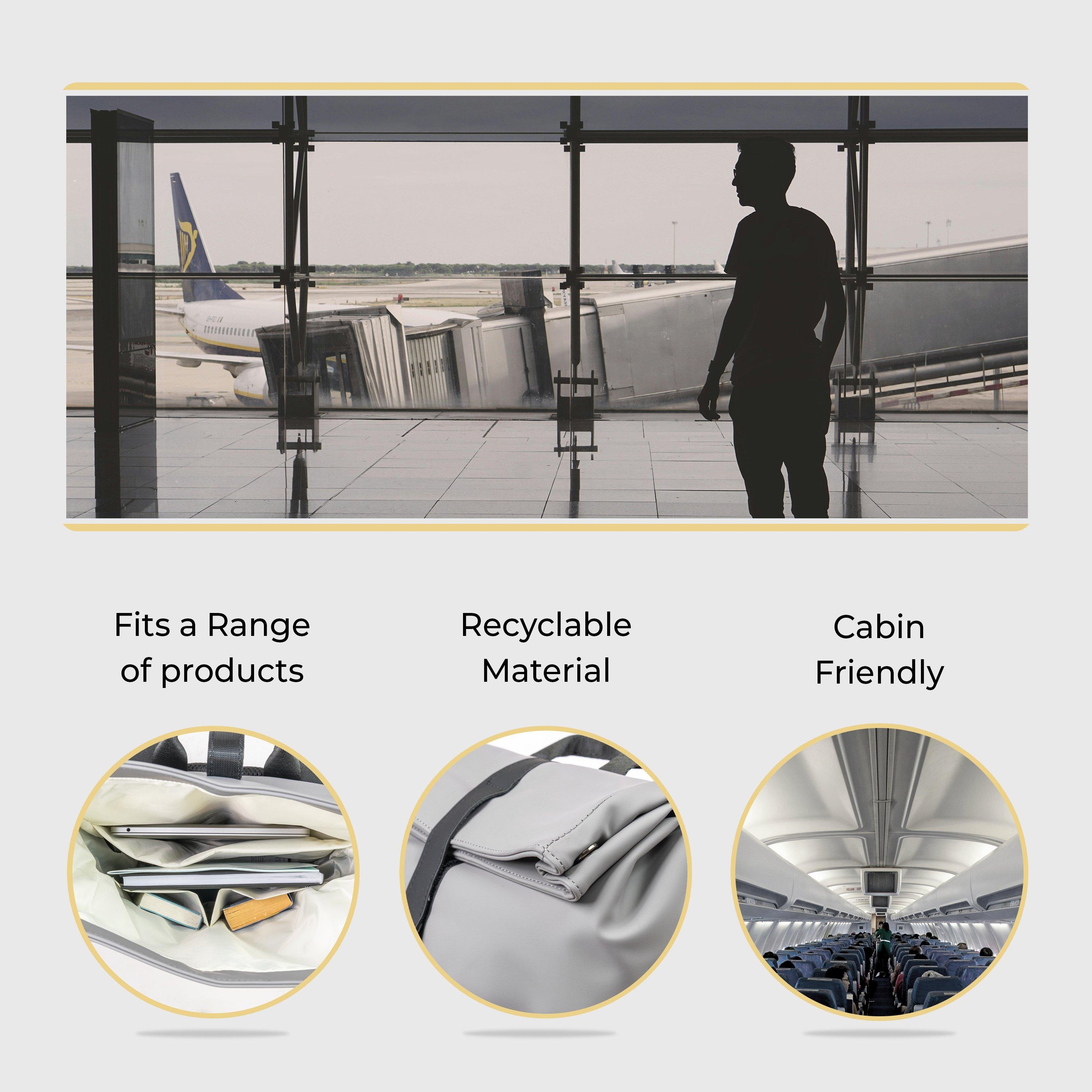 Light Grey Lfb0 - London Fog - Durable Roll-Top Backpack 13.5L Laptop Tablet Bag - 3