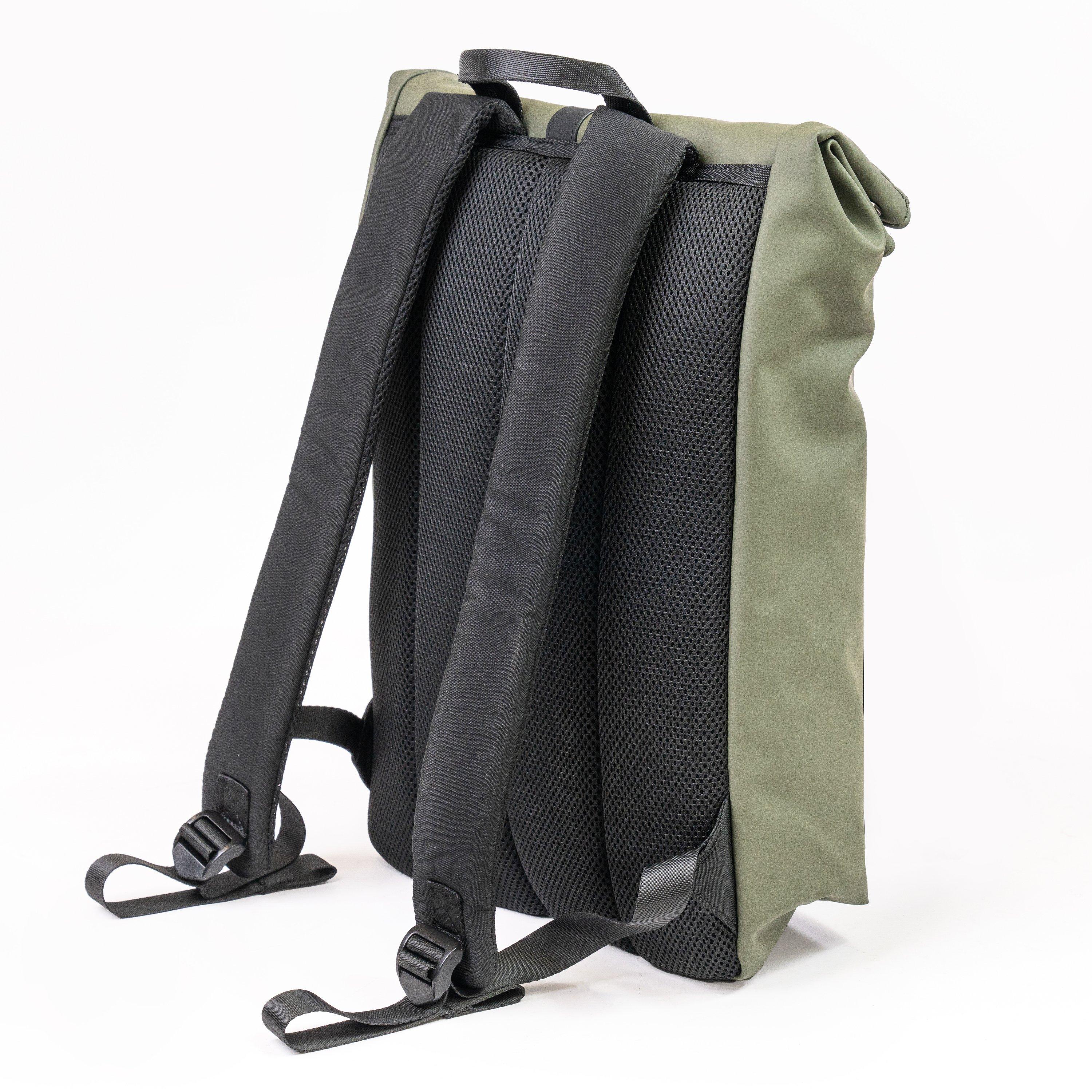 Olive Lfb001-08 - London Fog - Roll-Top Laptop Backpack Tablet Bag Organiser - 7