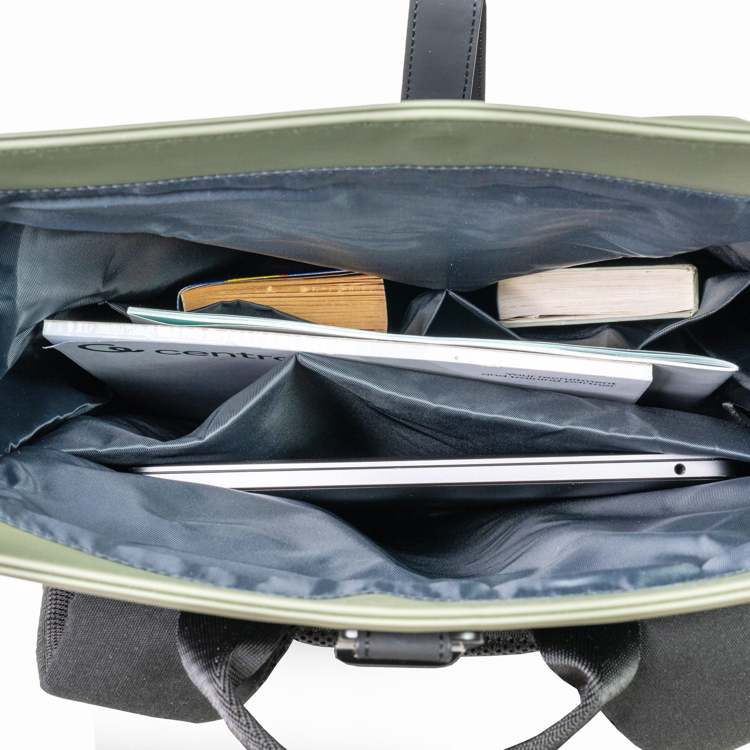 Olive Lfb001-08 - London Fog - Roll-Top Laptop Backpack Tablet Bag Organiser - 8