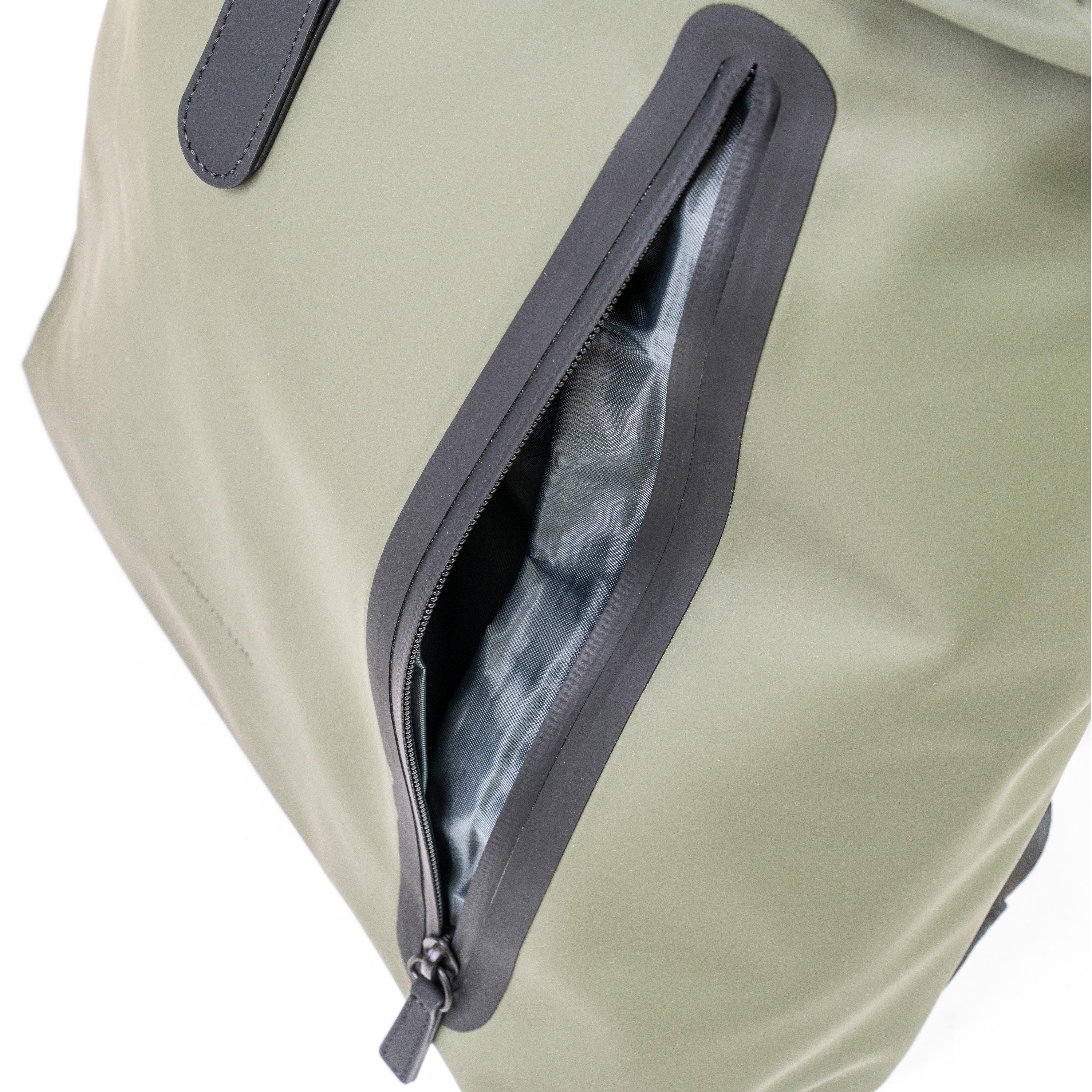 Olive Lfb001-08 - London Fog - Roll-Top Laptop Backpack Tablet Bag Organiser - 9