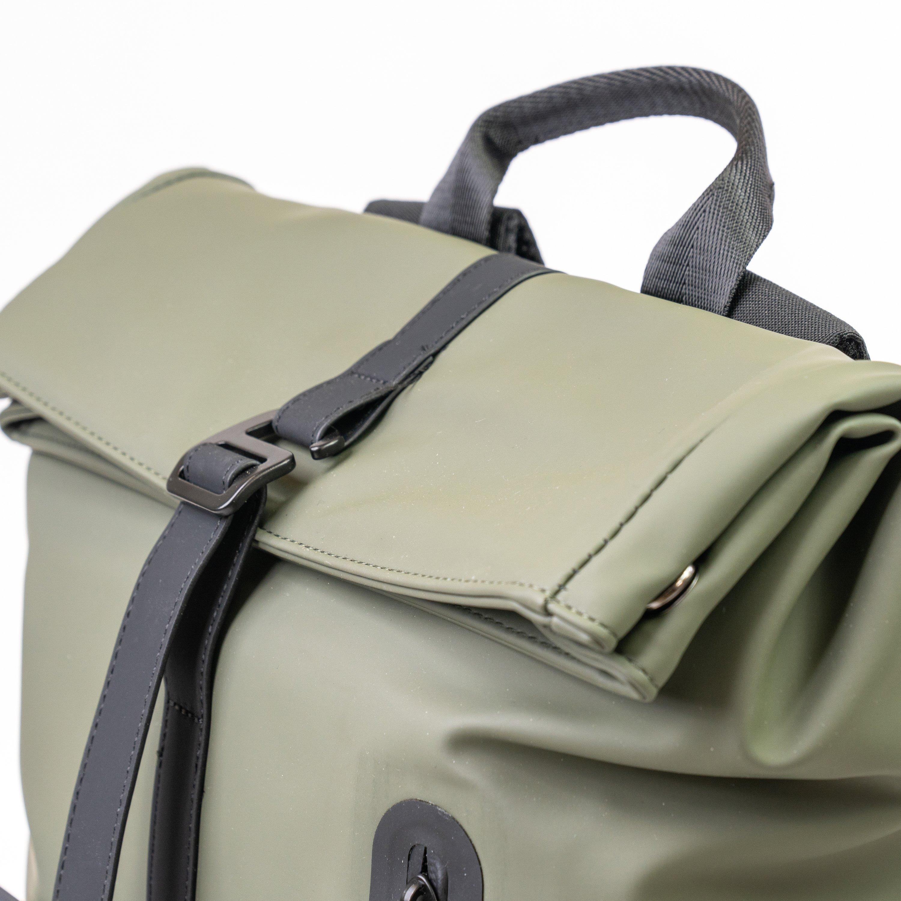 Olive Lfb001-08 - London Fog - Roll-Top Laptop Backpack Tablet Bag Organiser - 10