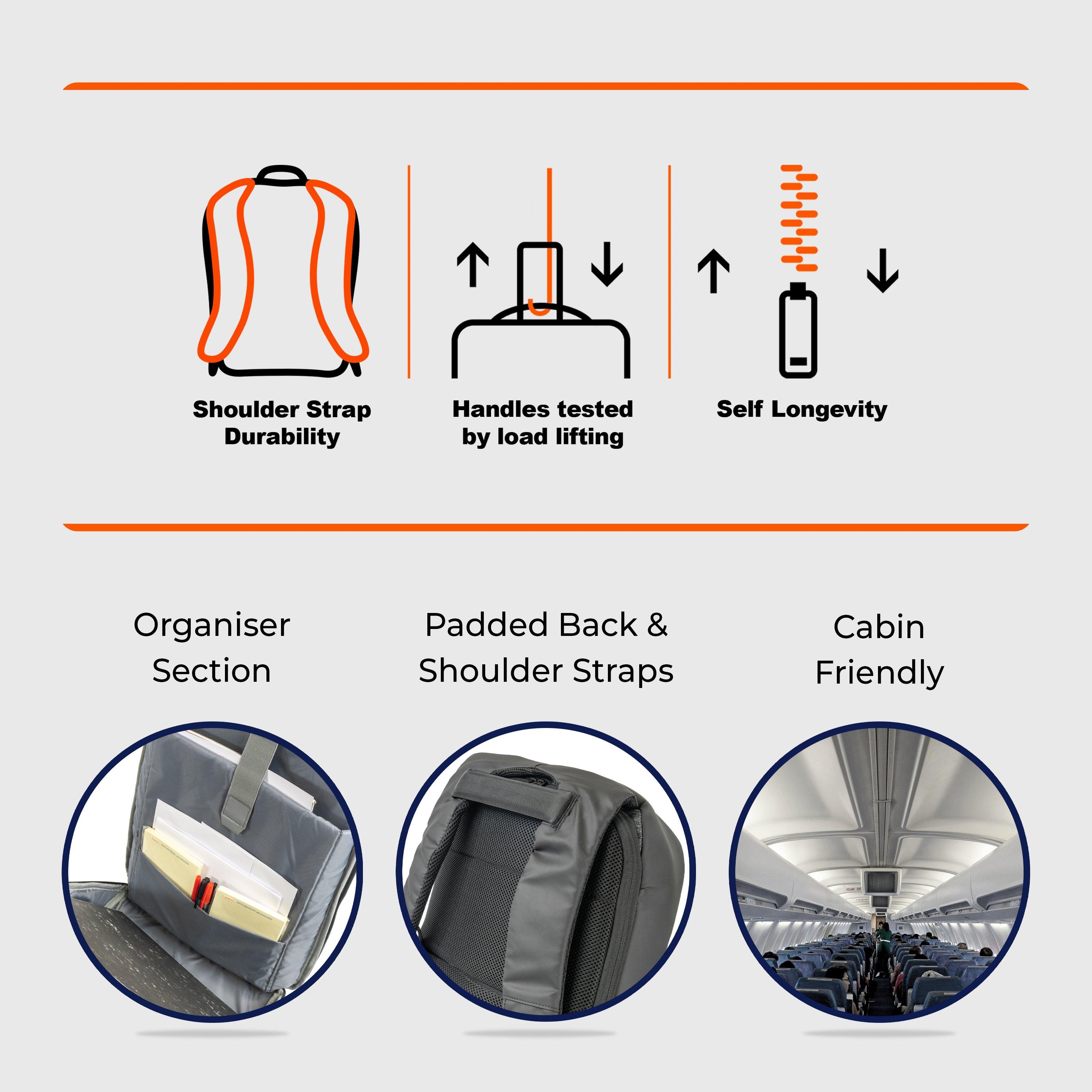 Grey Gf519-03 - Gino Ferrari - Zeus 15.6 Padded Laptop Bag School Backpack - 5