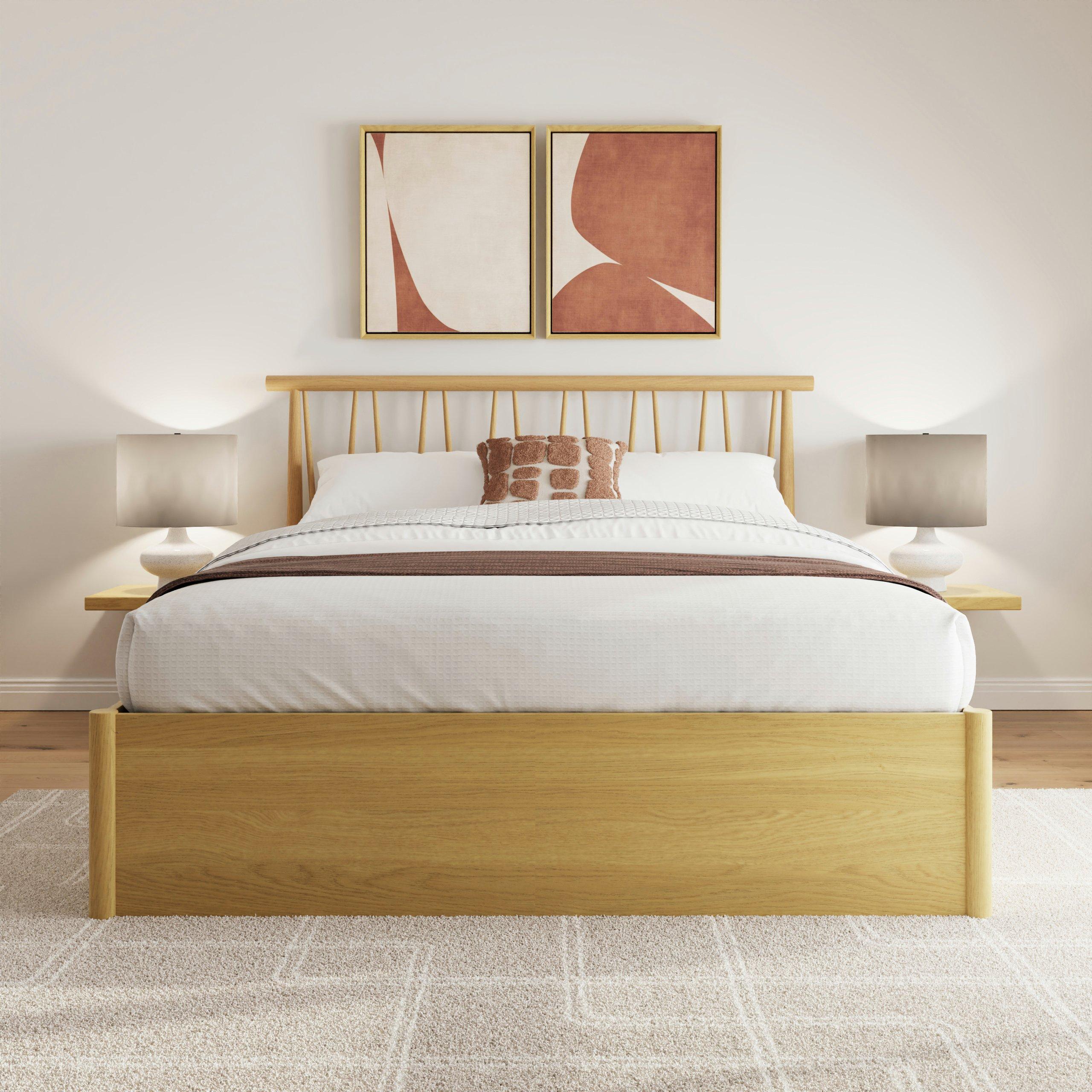 Oak - GFW - Fusum King Ottoman & Pocket Sprung Mattress - 2