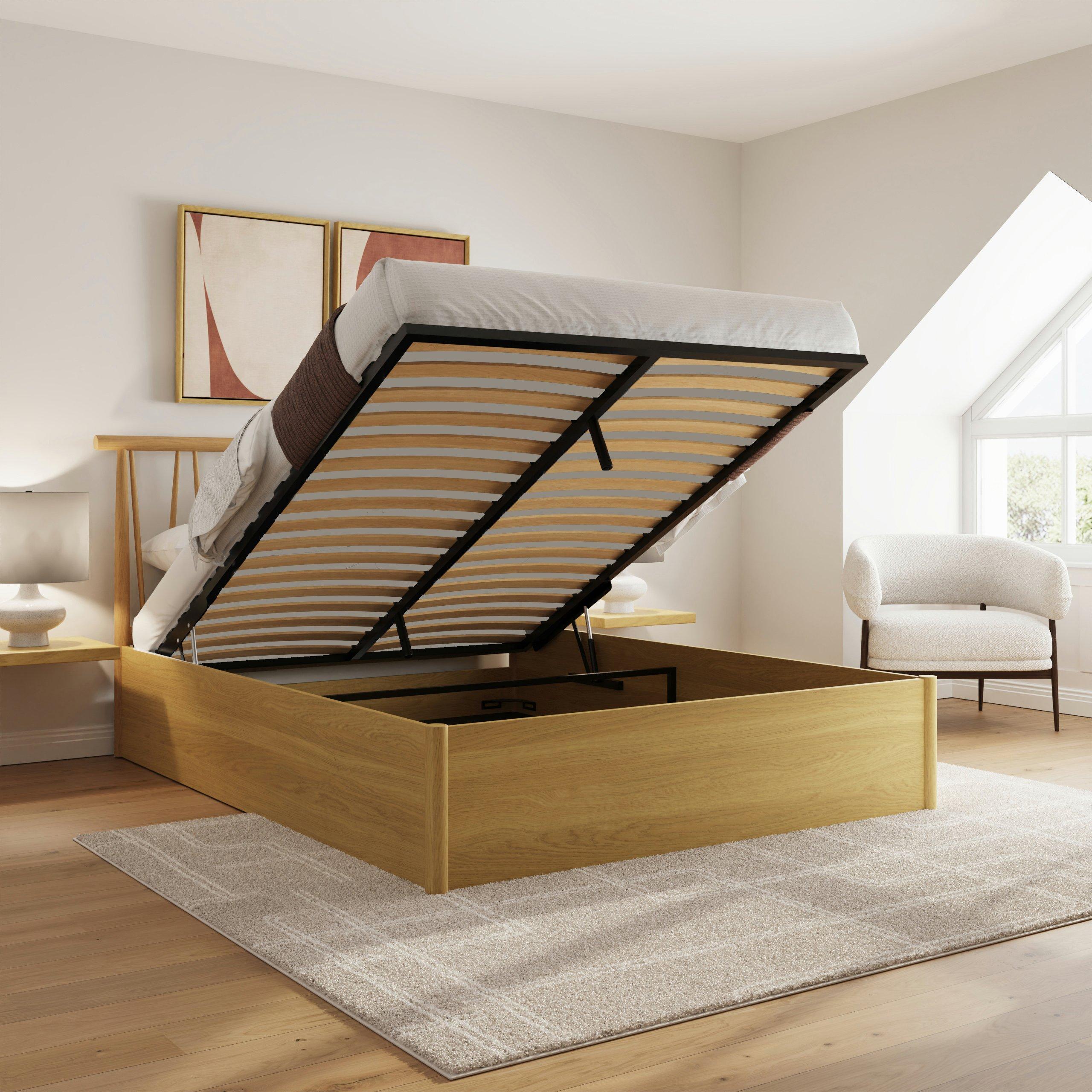 Oak - GFW - Fusum King Ottoman & Pocket Sprung Mattress - 3