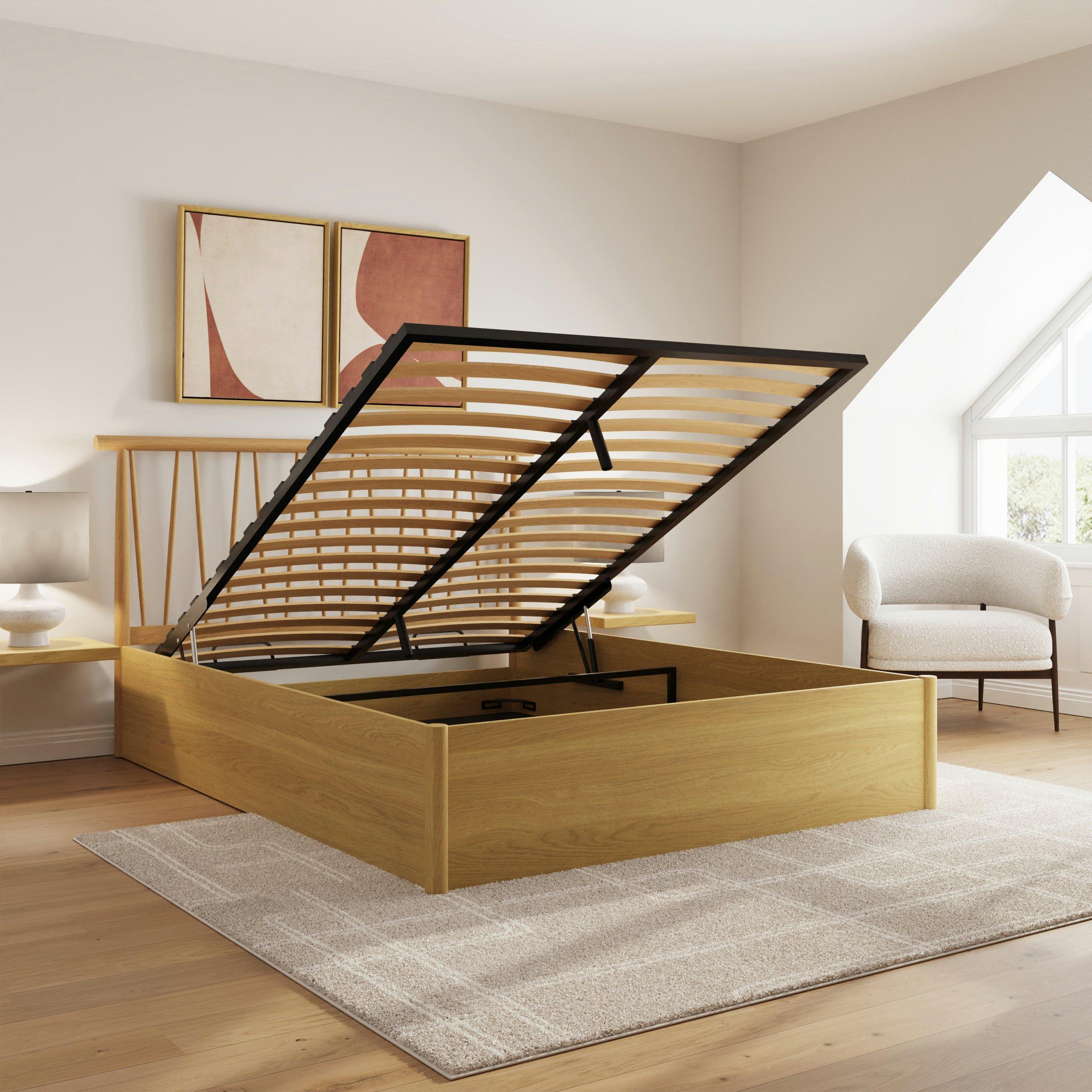 Oak - GFW - Fusum King Ottoman & Pocket Sprung Mattress - 4