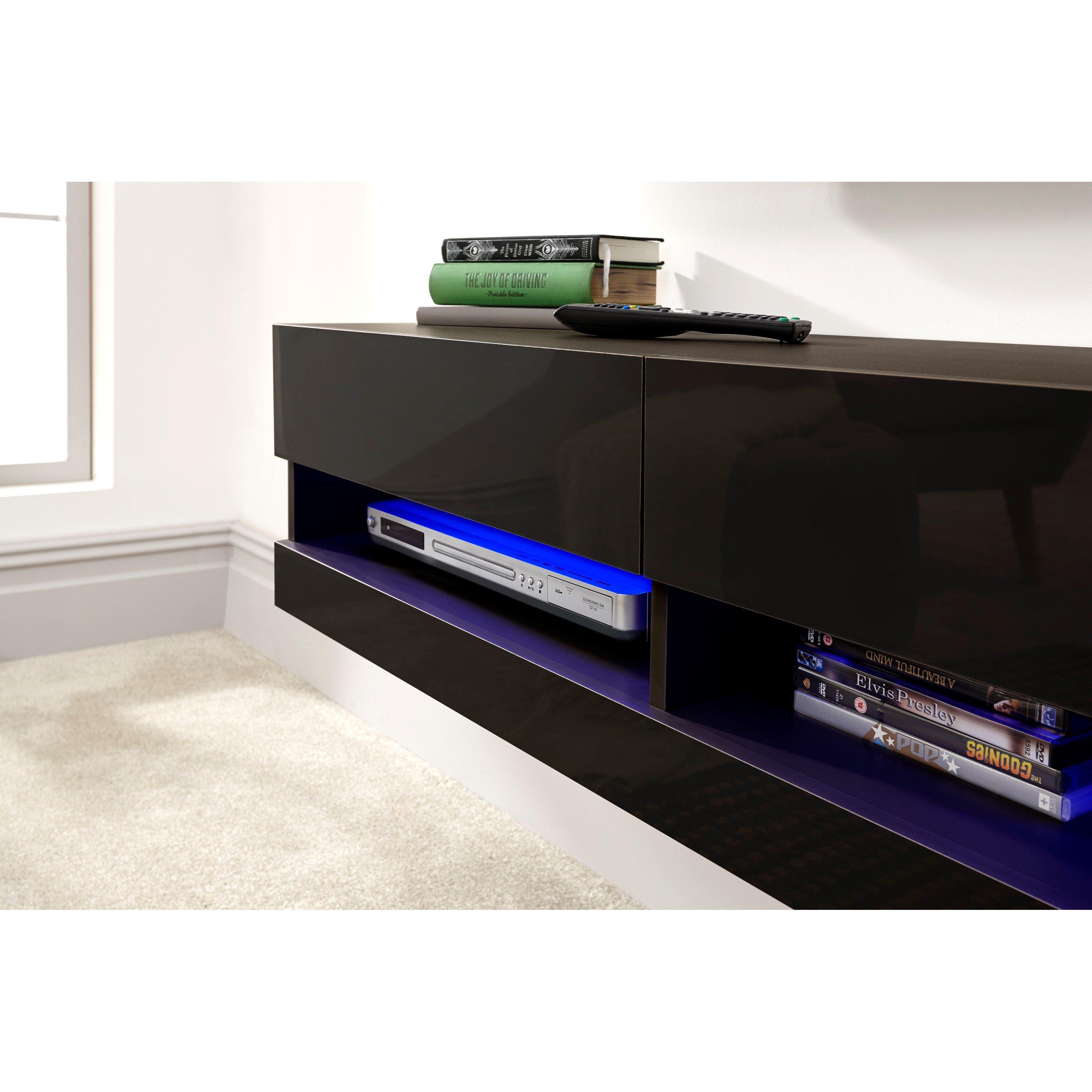 Black - GFW - Galicia 120 TV Unit + 2 Shelf Units - 4