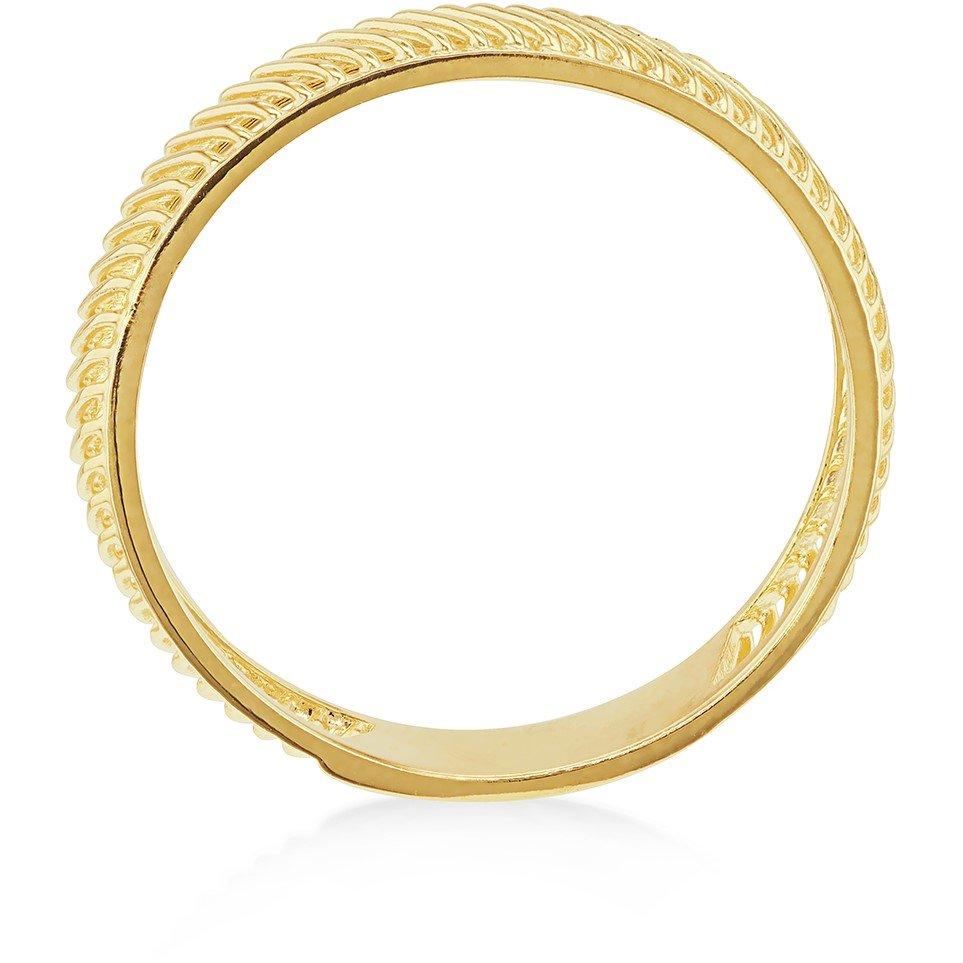 Yellow Gold - Be You - 9ct Gold Slanted Ladder Ring - 3