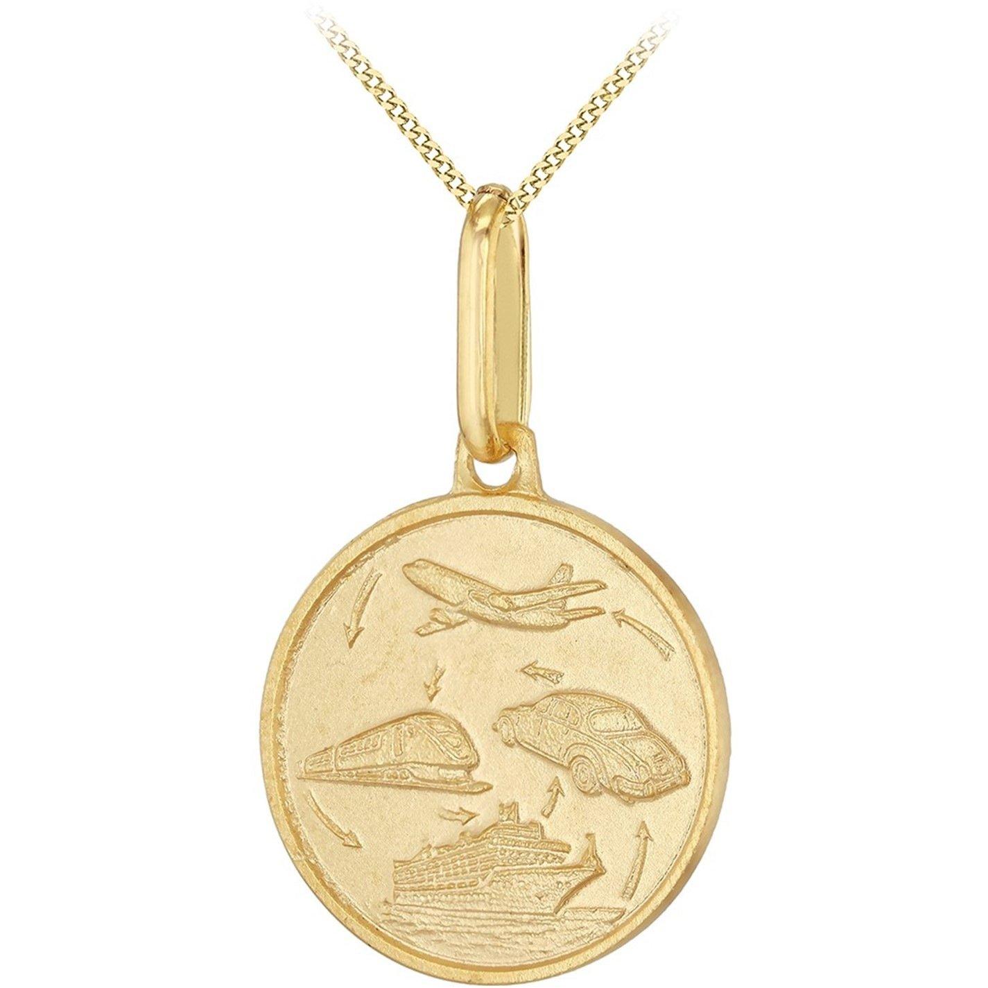 Yellow Gold - Be You - 9ct Gold St.Christopher Travel Reversible Necklace - 2