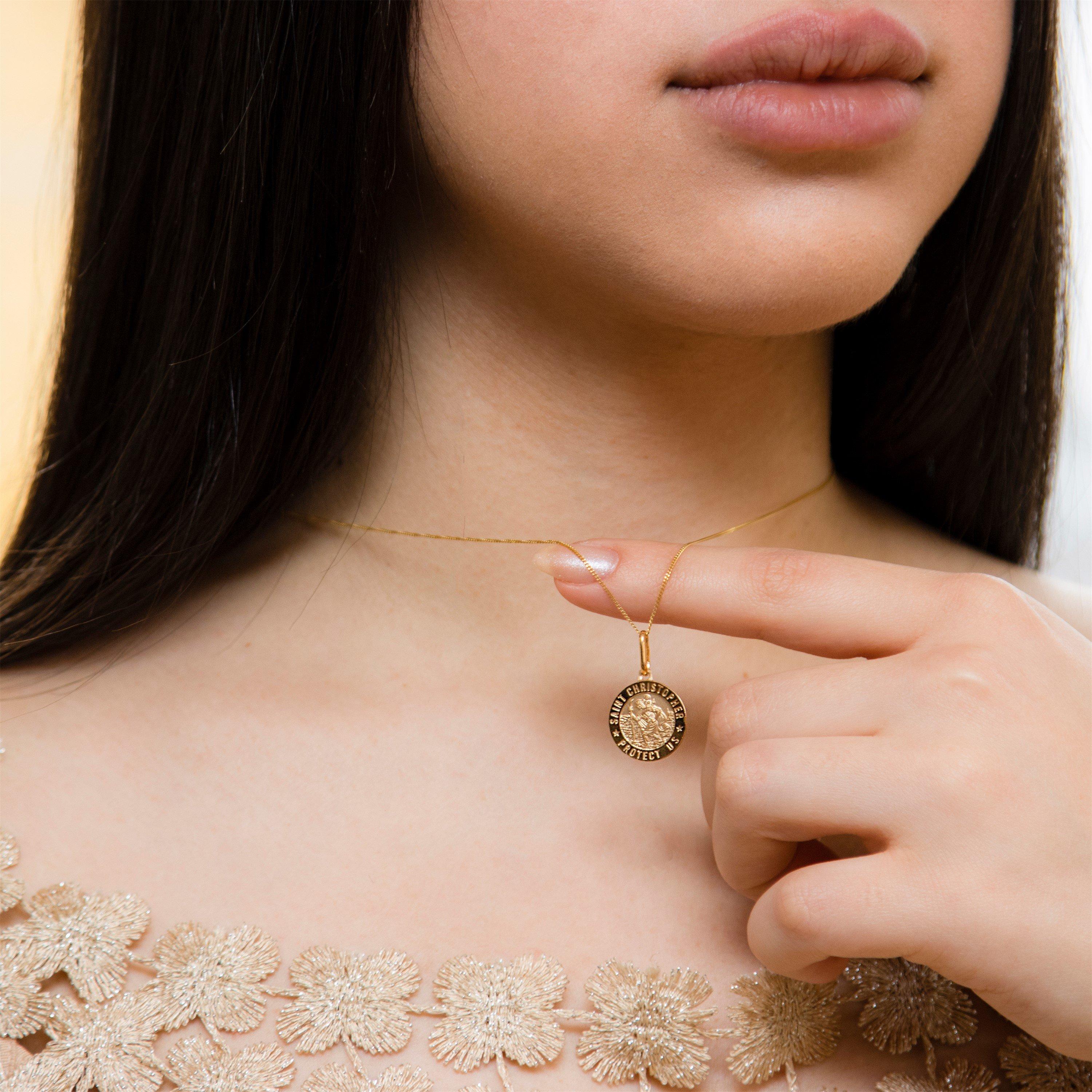 Yellow Gold - Be You - 9ct Gold St.Christopher Travel Reversible Necklace - 3