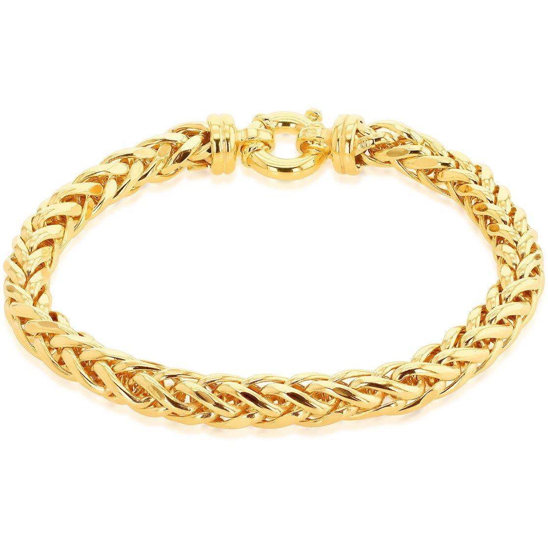 Yellow Gold - Be You - 9ct Gold Large Square Spiga Bracelet