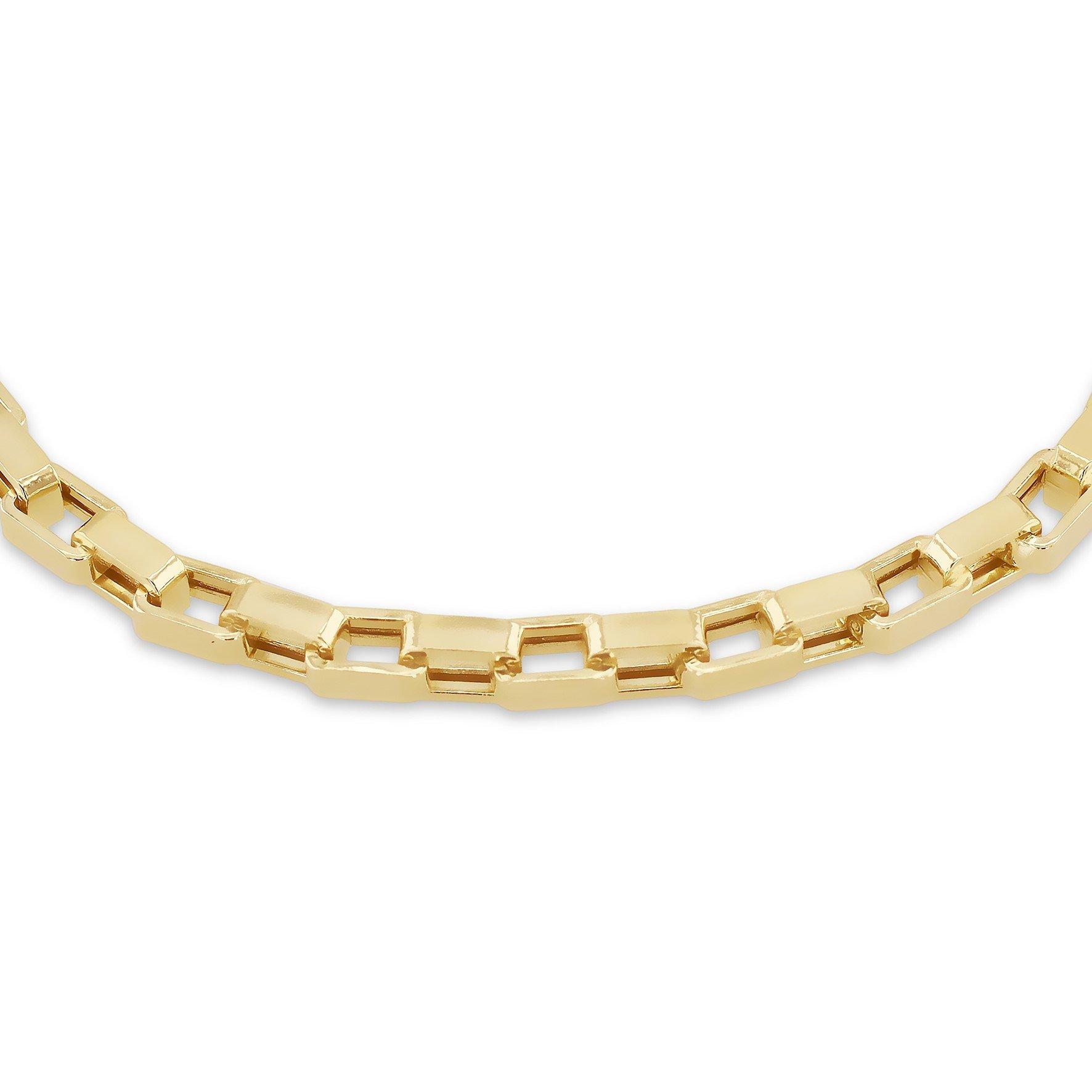 Yellow Gold - Be You - 9ct Gold Square Paper Link Bracelet - 2