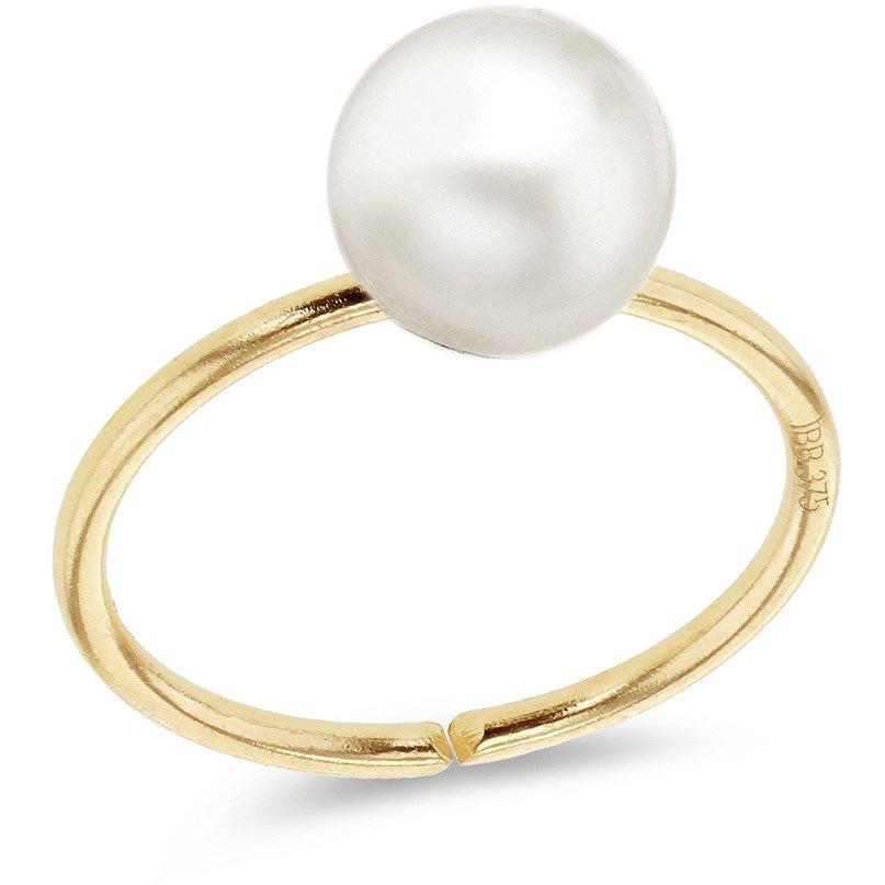Yellow Gold - Be You - 9ct Gold Round Fresh Water Pearl Labret Earring
