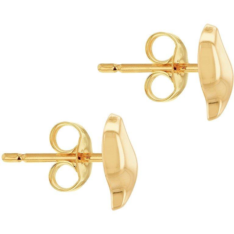 Yellow Gold - Be You - 9ct Gold  Wave Stud Earring - 2