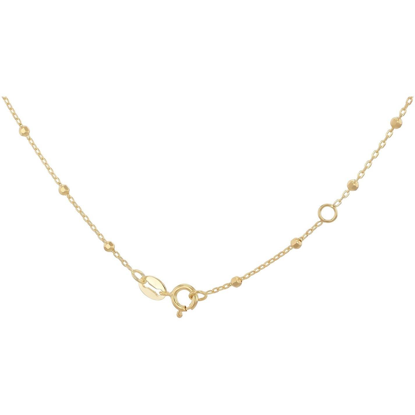 Yellow Gold - Be You - 9ct Gold Rainbow Butterfly Trace and Ball Necklace - 5