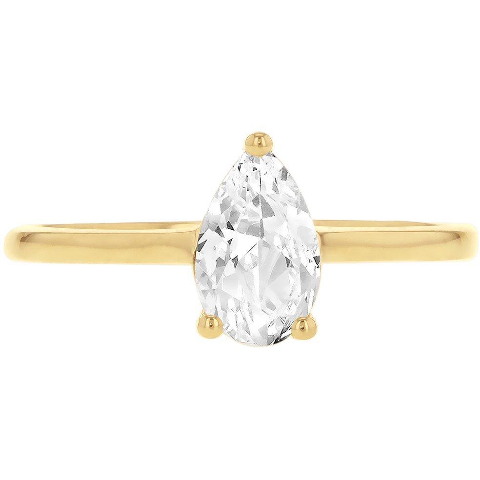 Yellow Gold - Be You - 9ct Gold Pear CZ Ring - 2