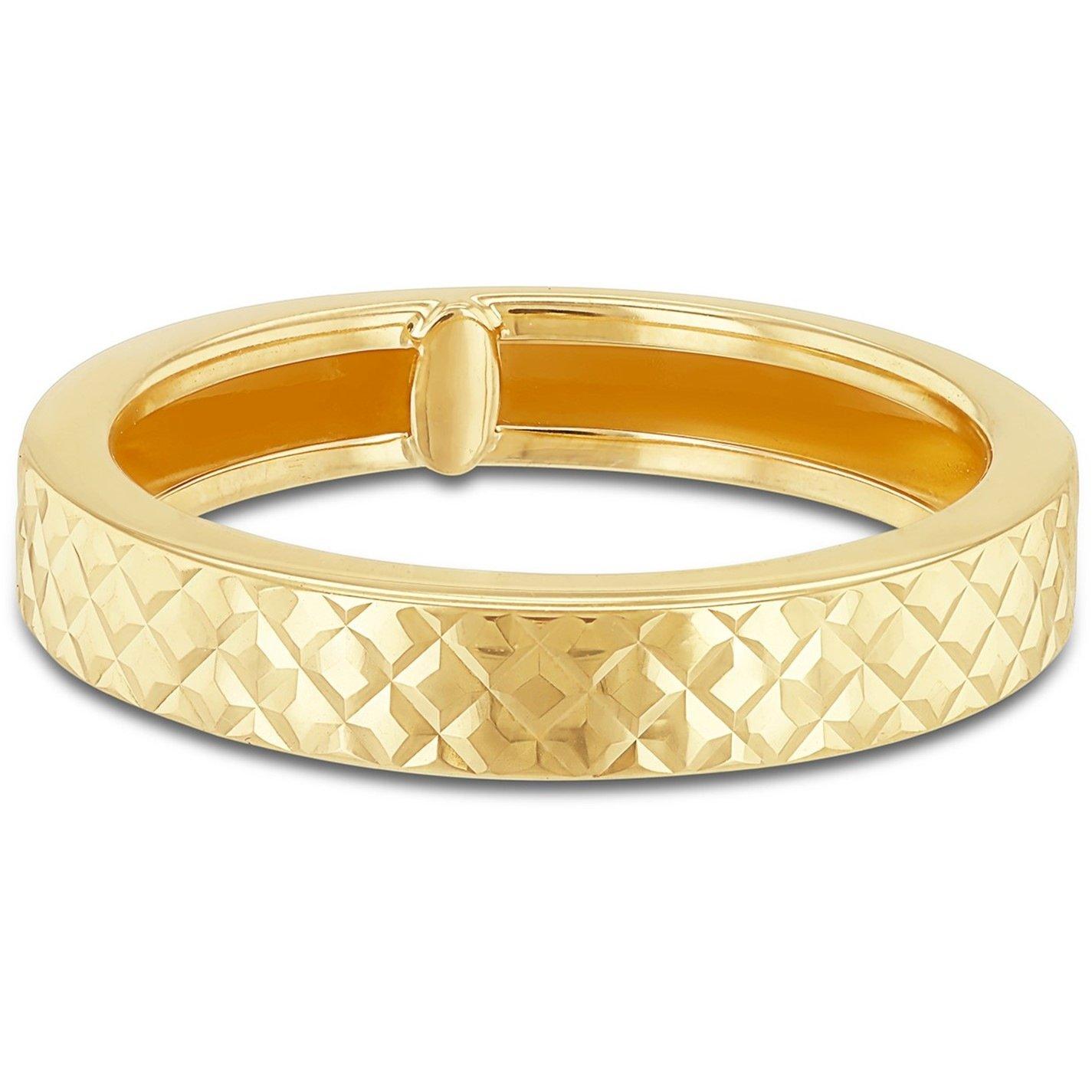 Yellow Gold - Be You - 9ct Gold Diamond Cut Band Ring - 4