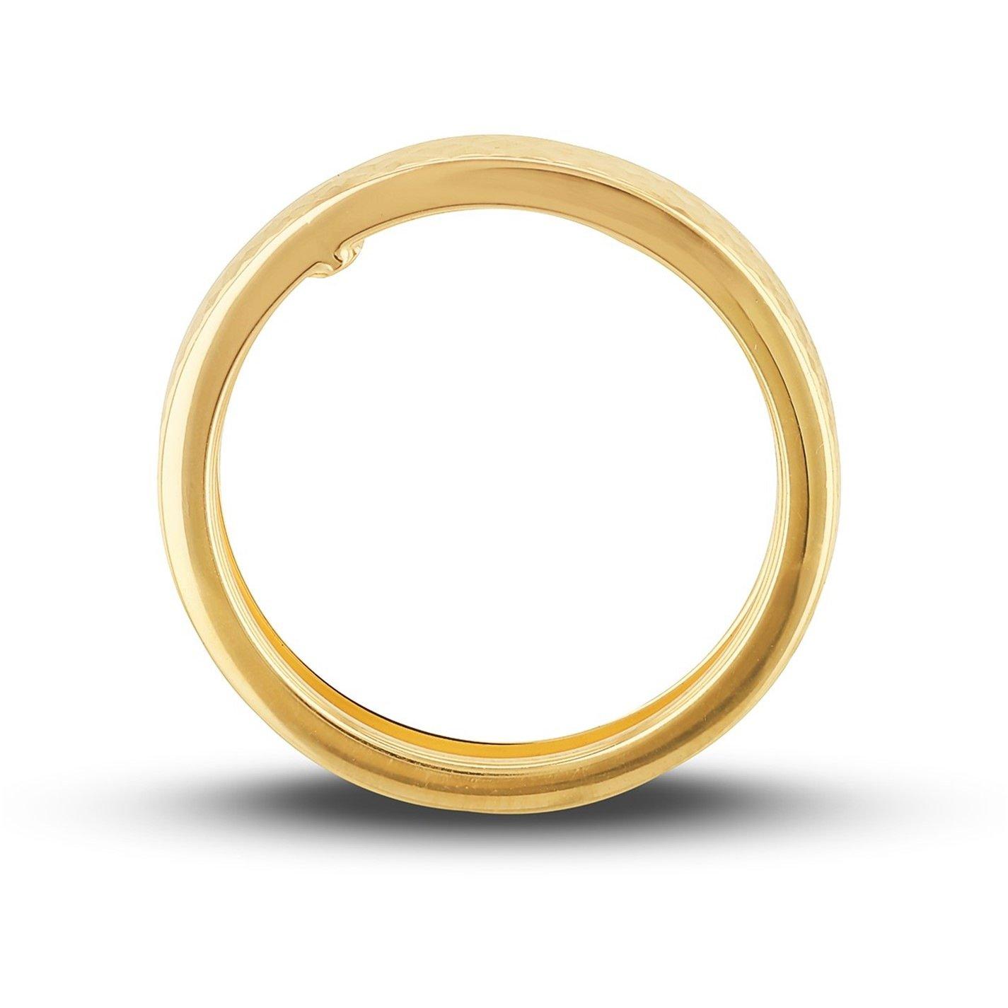 Yellow Gold - Be You - 9ct Gold Diamond Cut Band Ring - 5