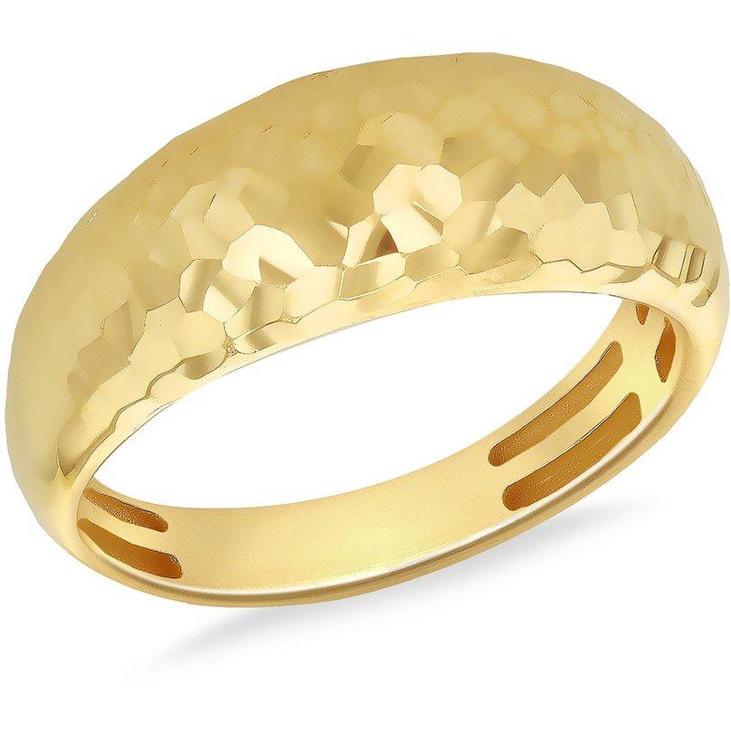 Yellow Gold - Be You - 9ct Gold Diamond Cut Dome Ring - 1