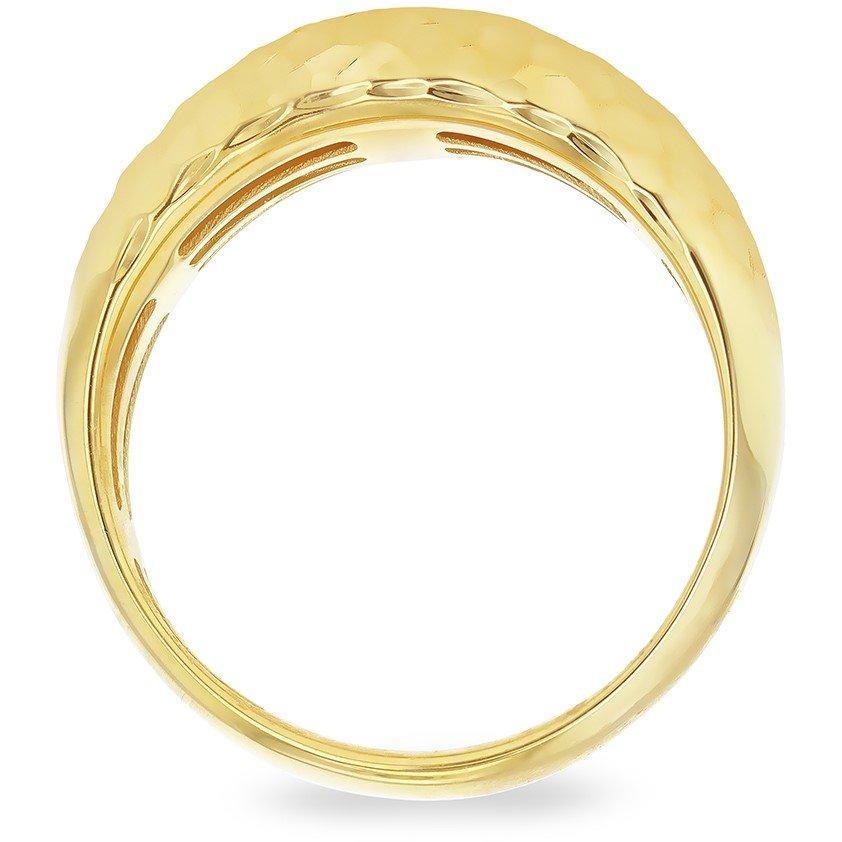 Yellow Gold - Be You - 9ct Gold Diamond Cut Dome Ring - 3