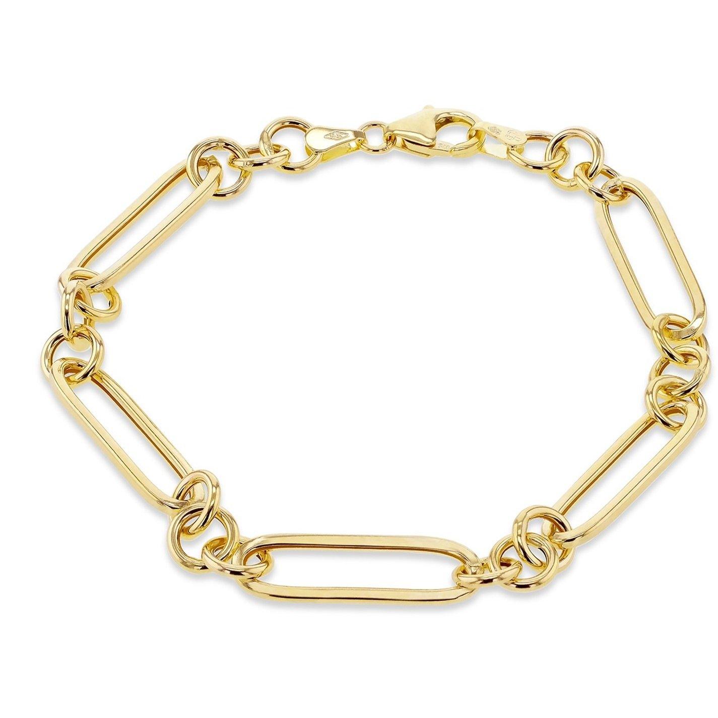 Yellow Gold - Be You - 9ct Gold Hollow Figaro Paper Bracelet - 1