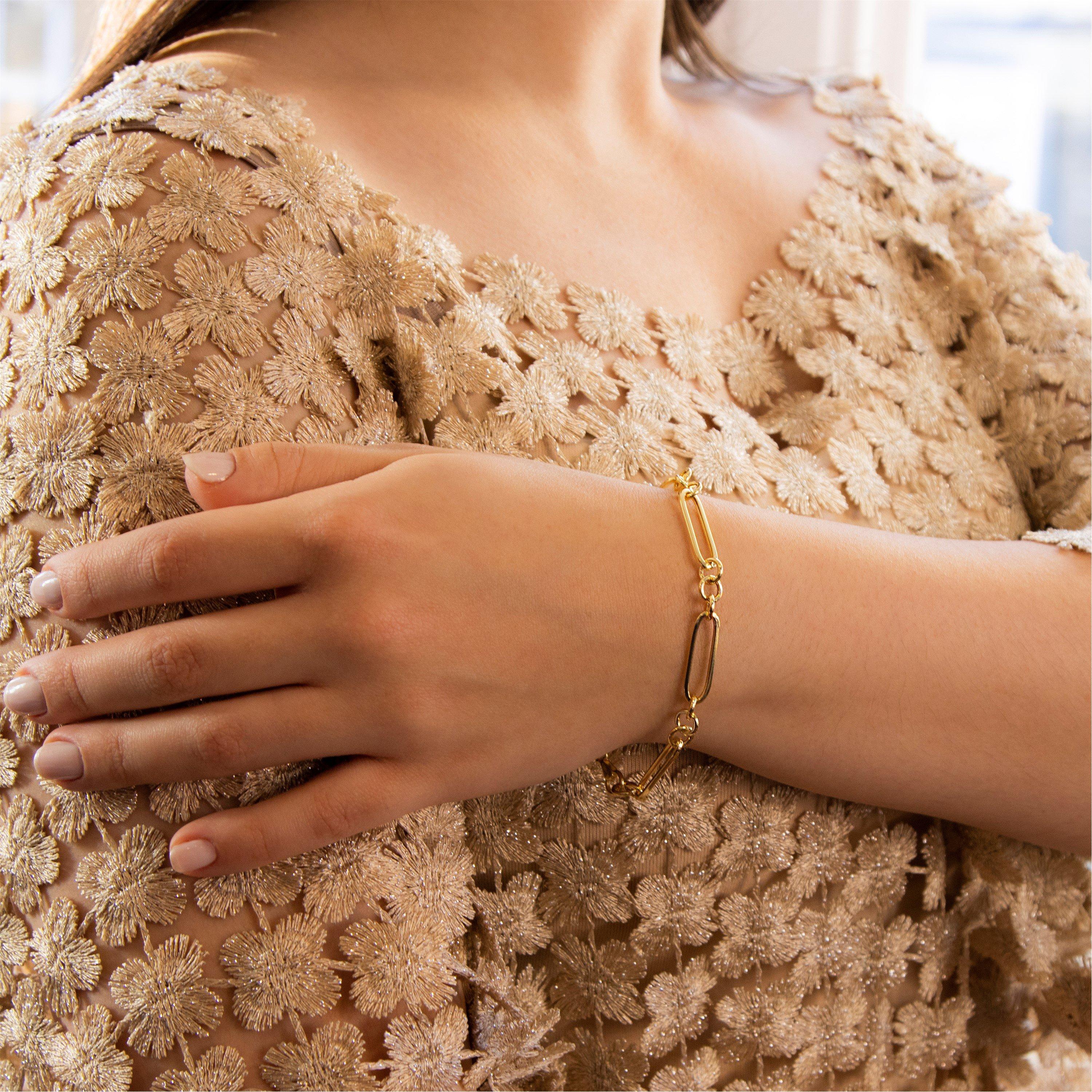 Yellow Gold - Be You - 9ct Gold Hollow Figaro Paper Bracelet - 2