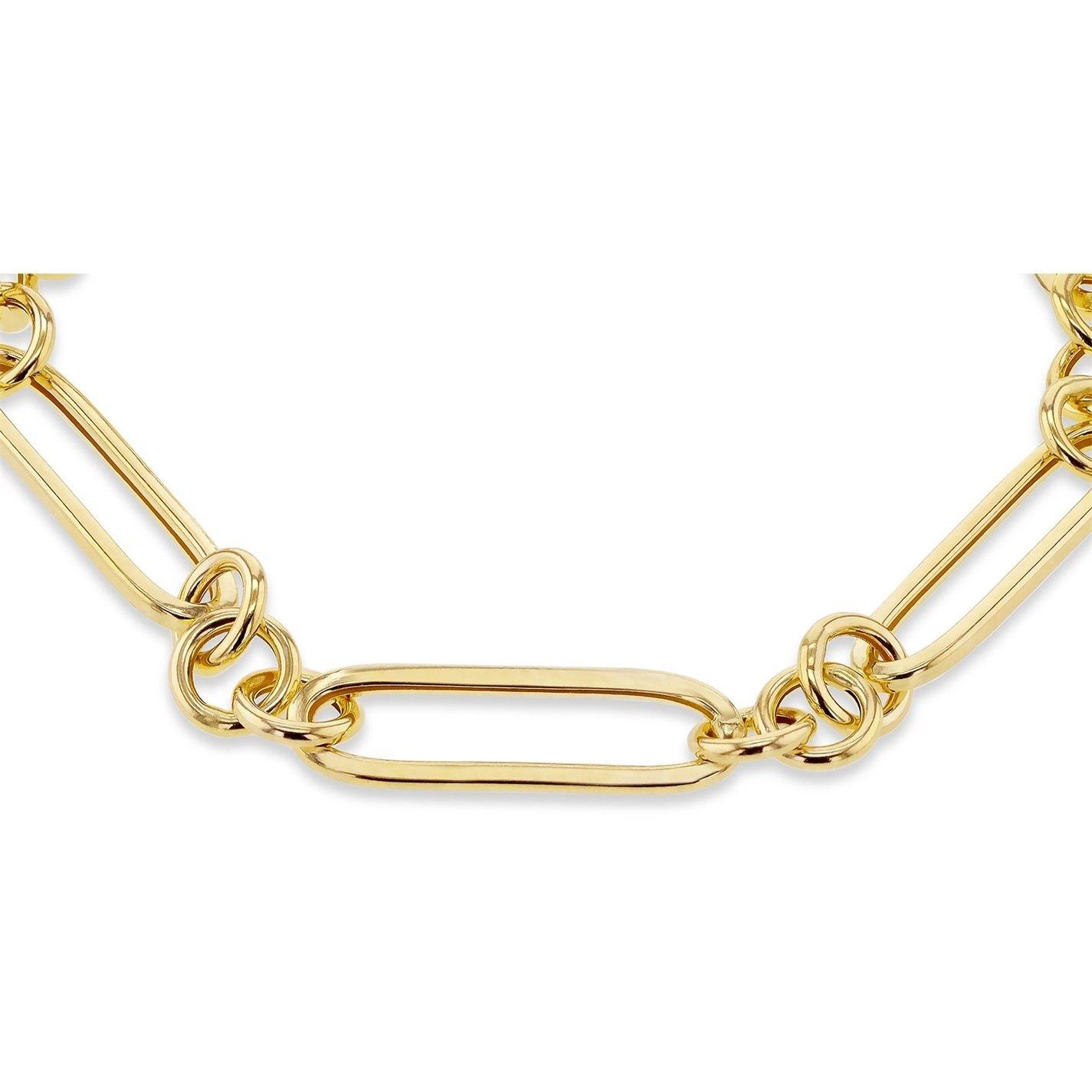 Yellow Gold - Be You - 9ct Gold Hollow Figaro Paper Bracelet - 3