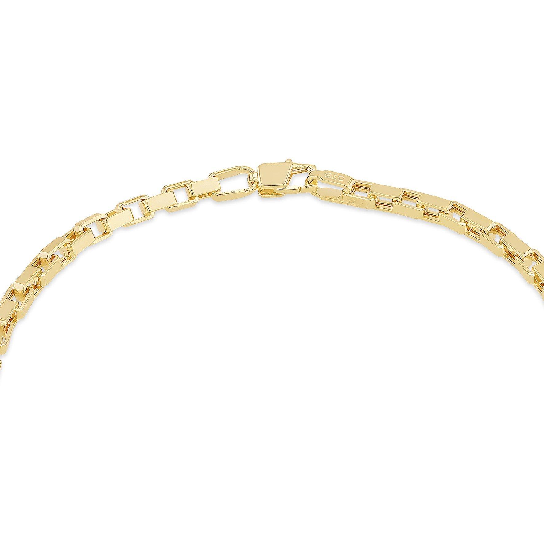 Yellow Gold - Be You - 9ct Gold Square Paper Link Bracelet - 3