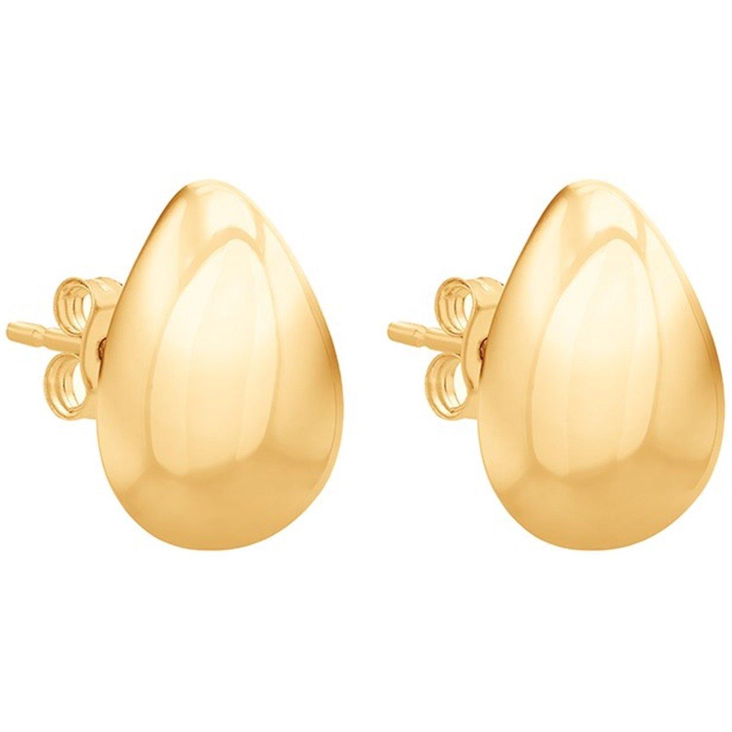 Yellow Gold - Be You - 9ct Gold Mini Teardrop Stud Earrings - 2