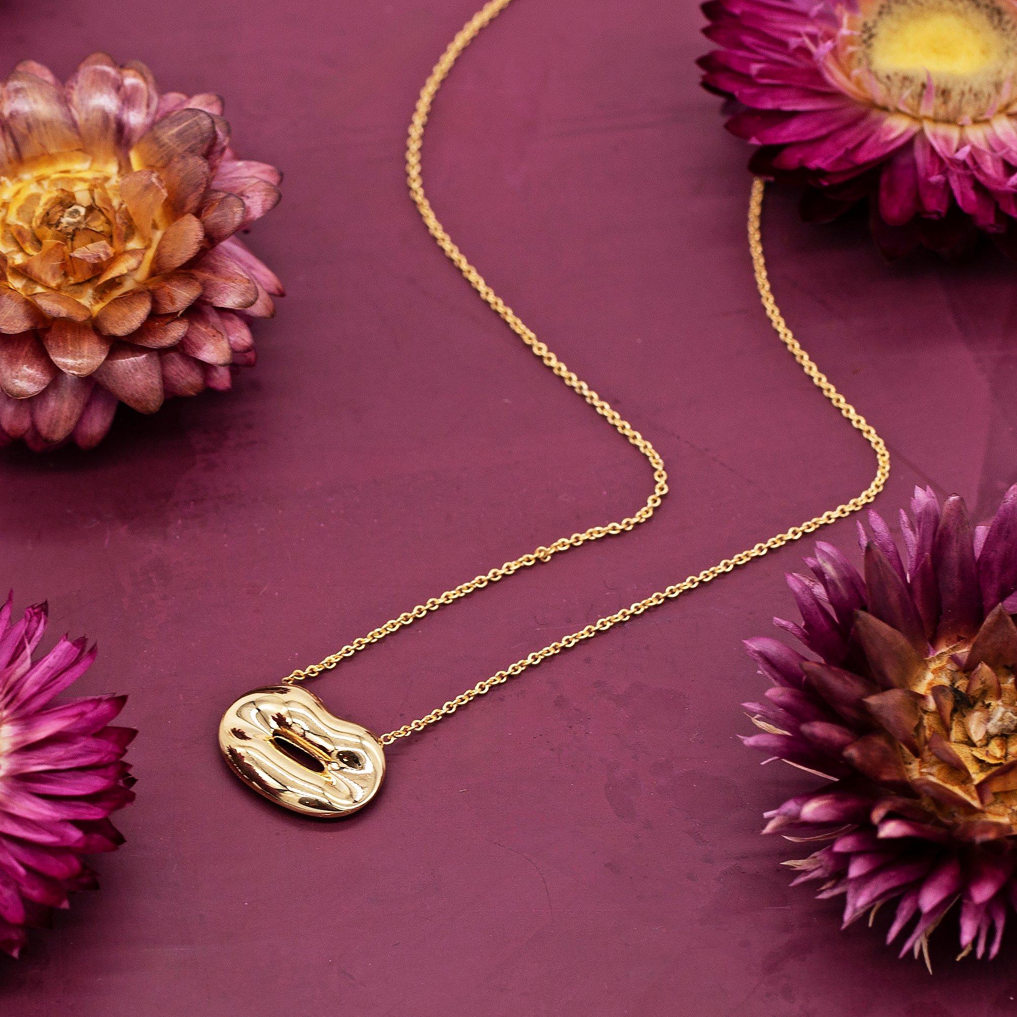 Yellow Gold - Be You - 9ct Gold Lips Adjustable Necklace - 3