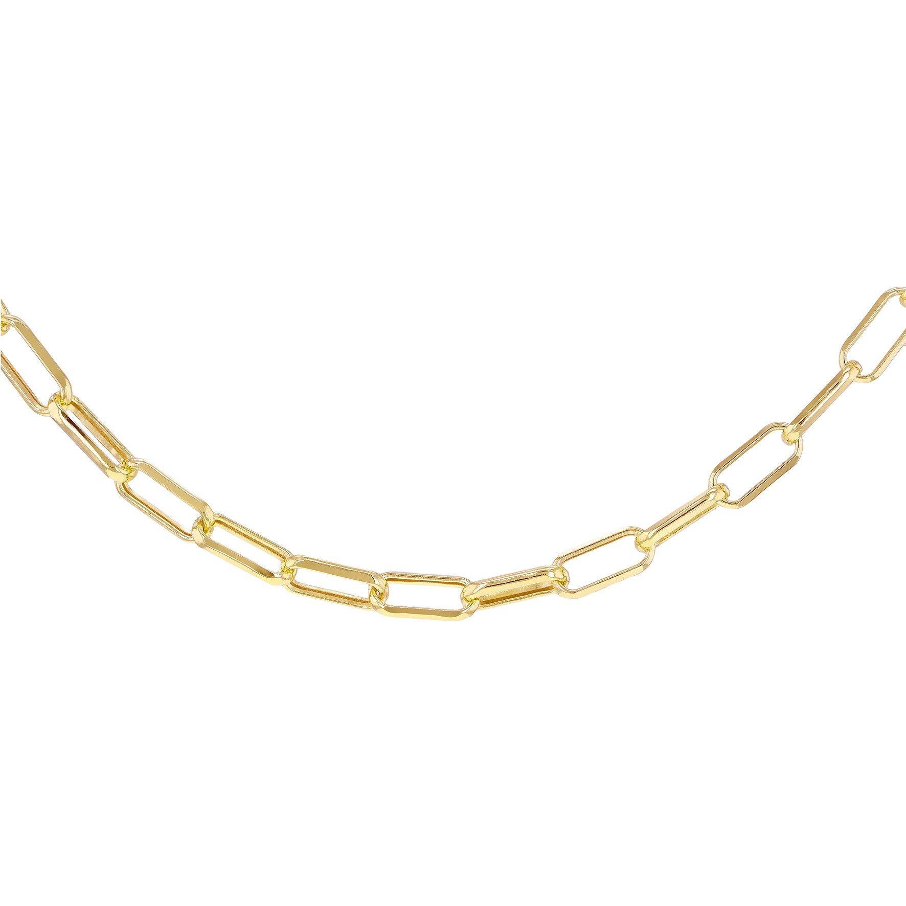 Yellow Gold - Be You - 9ct Gold Hollow Faceted Paper Chain - 2