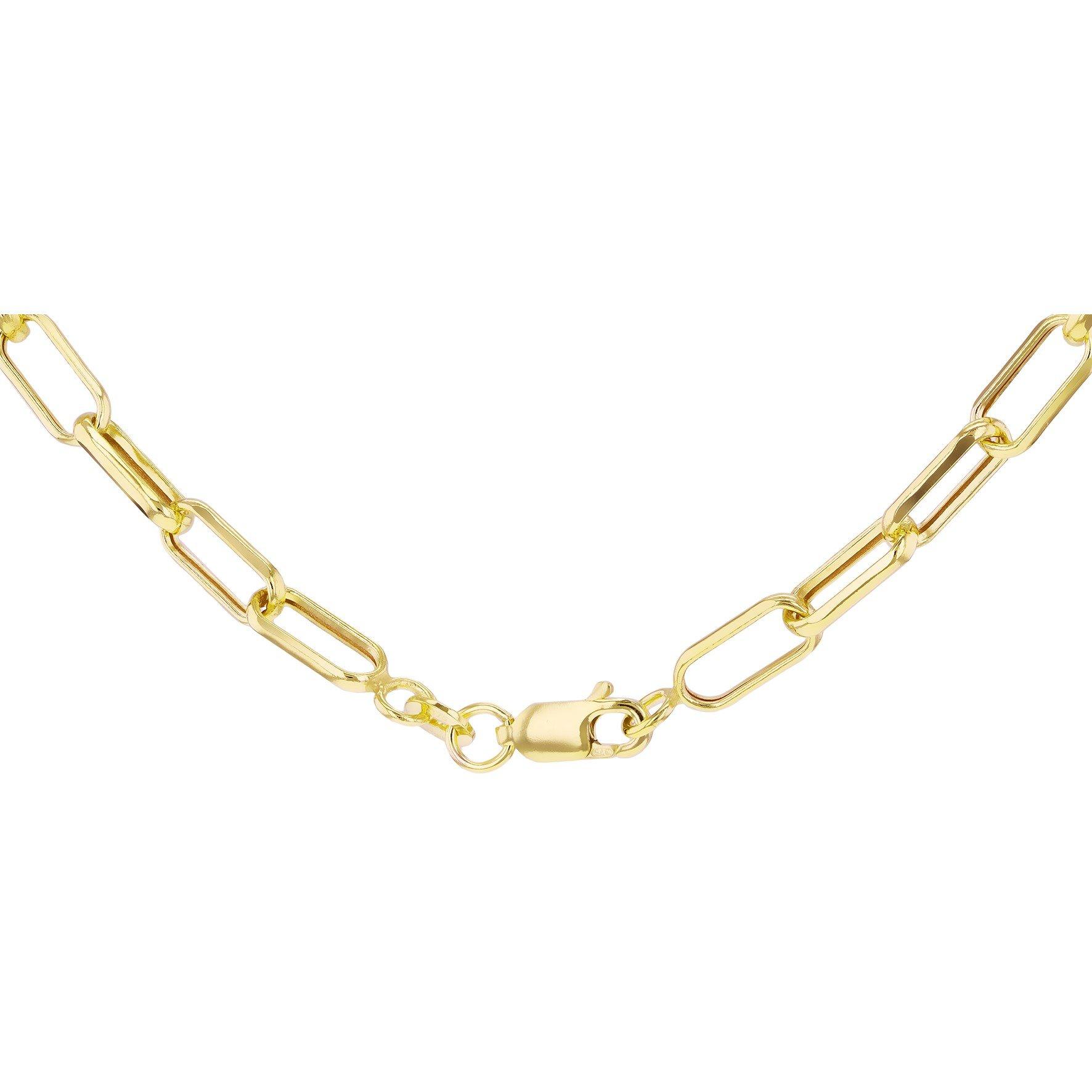 Yellow Gold - Be You - 9ct Gold Hollow Faceted Paper Chain - 3