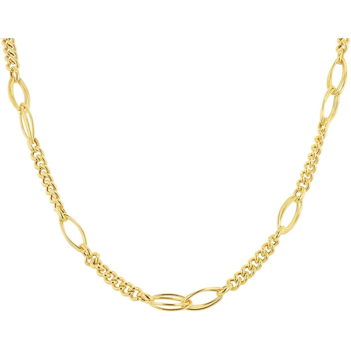 Yellow Gold - Be You - 9ct Gold Fancy Curb Double Oval Link Necklace - 2