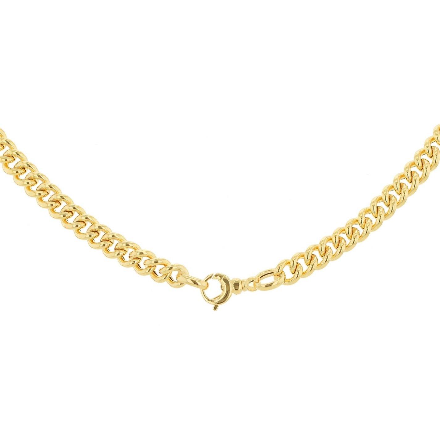 Yellow Gold - Be You - 9ct Gold Fancy Curb Double Oval Link Necklace - 3