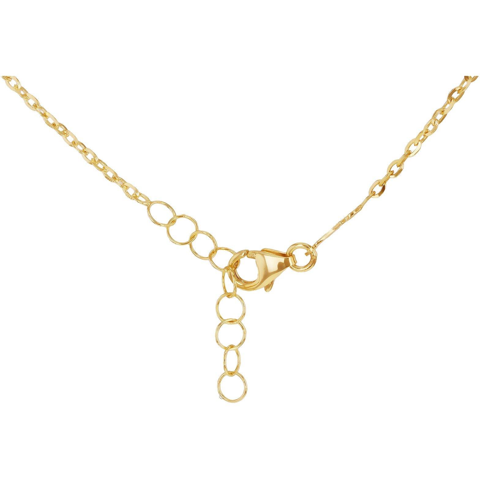 Yellow Gold - Be You - 9ct Gold Linked Onyx Heart Adjustable Necklace - 3