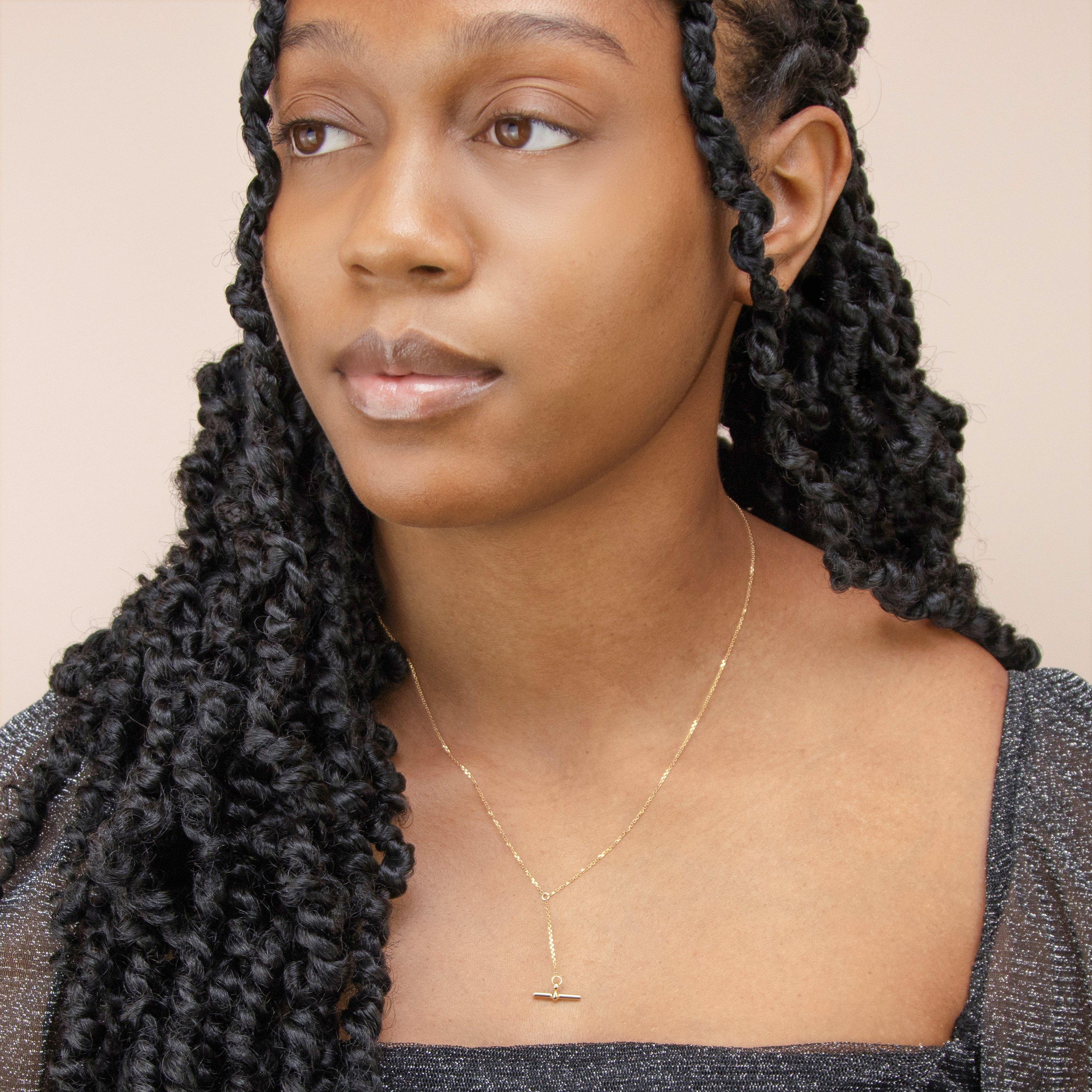 Yellow Gold - Be You - 9ct Gold T-Bar Diamond Cut Trace Chain - 2