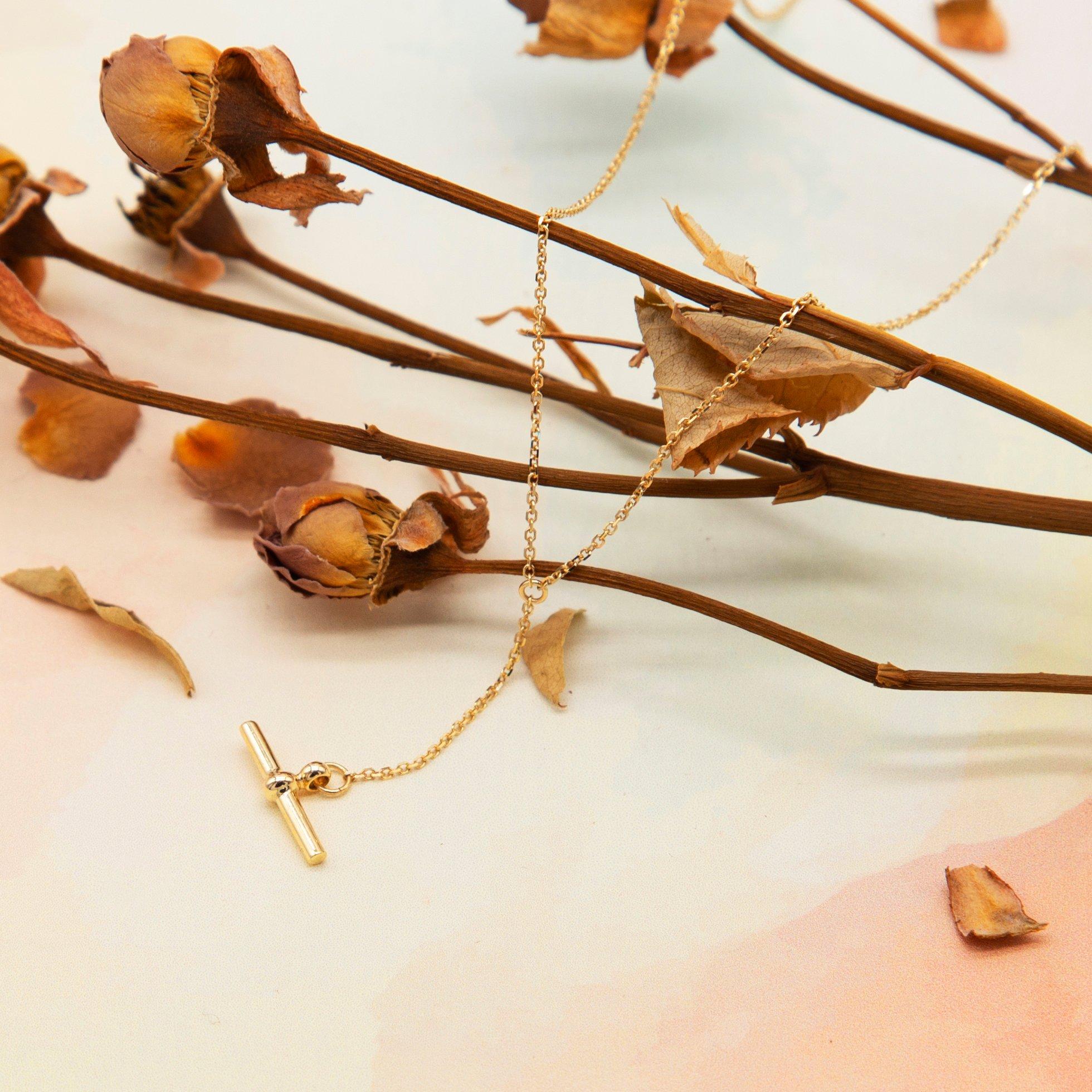 Yellow Gold - Be You - 9ct Gold T-Bar Diamond Cut Trace Chain - 3