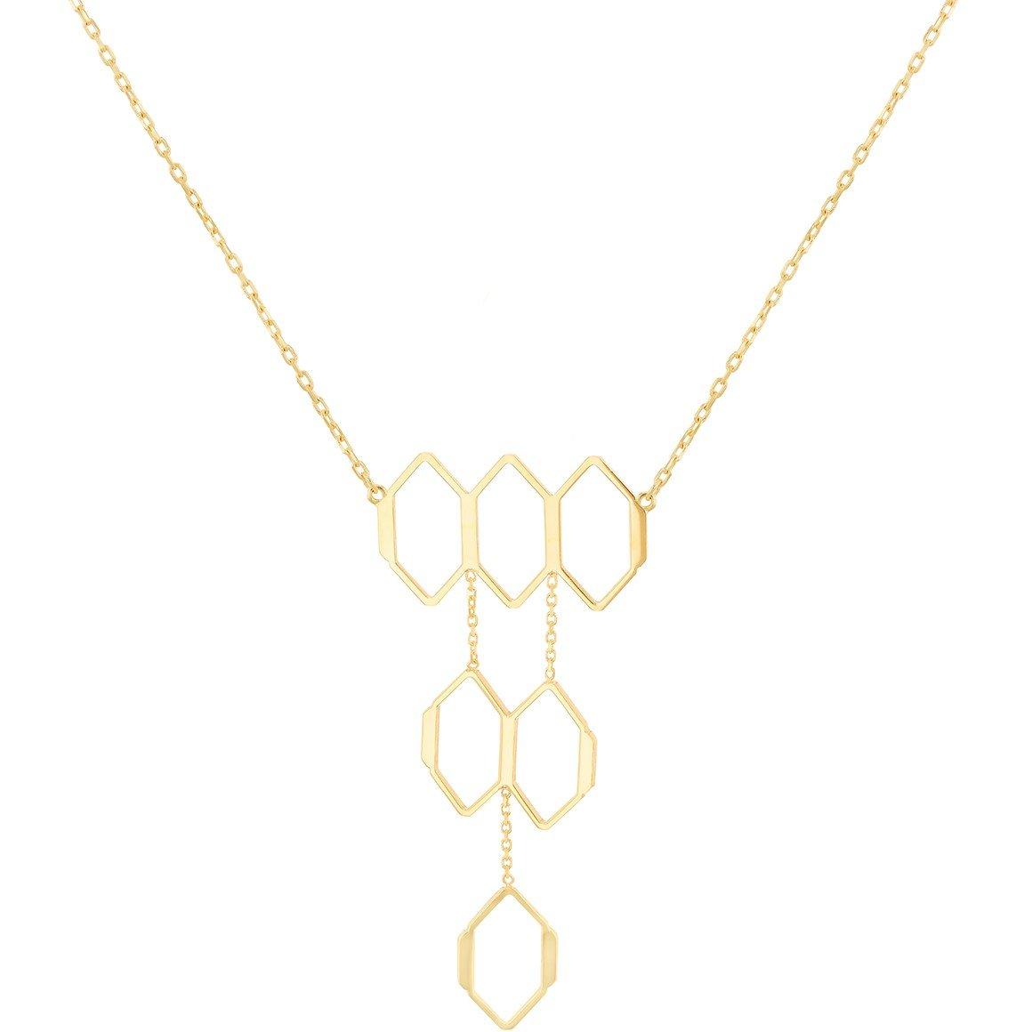 Yellow Gold - Be You - 9ct Gold Honeycomb Necklace - 2