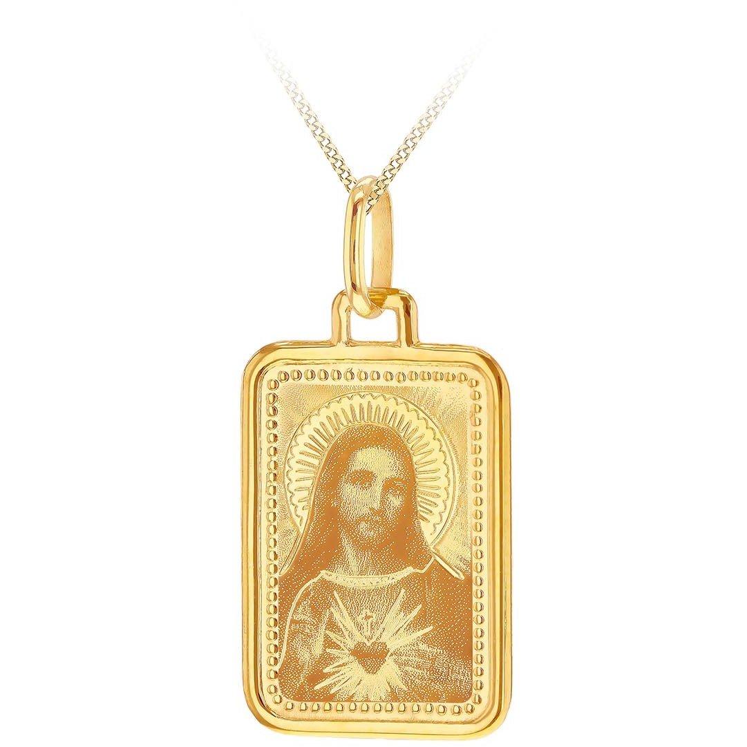 Yellow Gold - Be You - 9ct Gold Rectangle Christ Necklace - 1