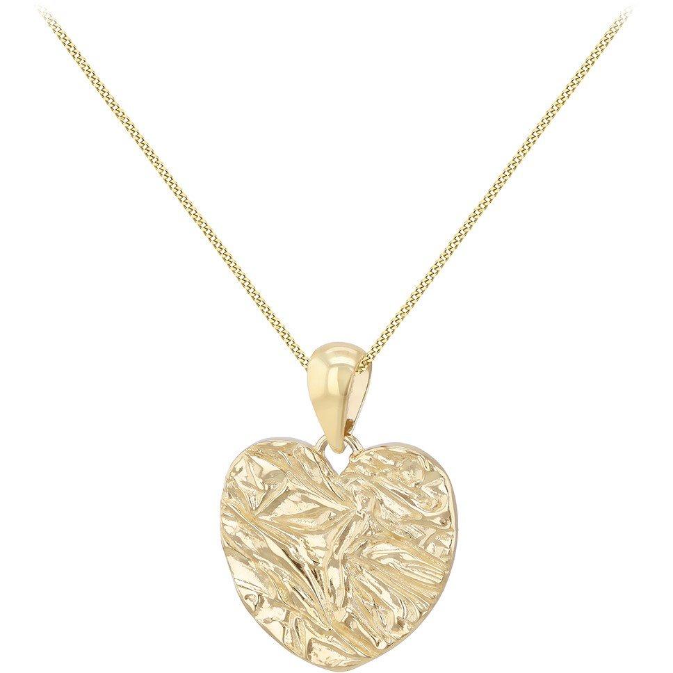 Yellow Gold - Be You - 9ct Gold Textured Heart Necklace - 2