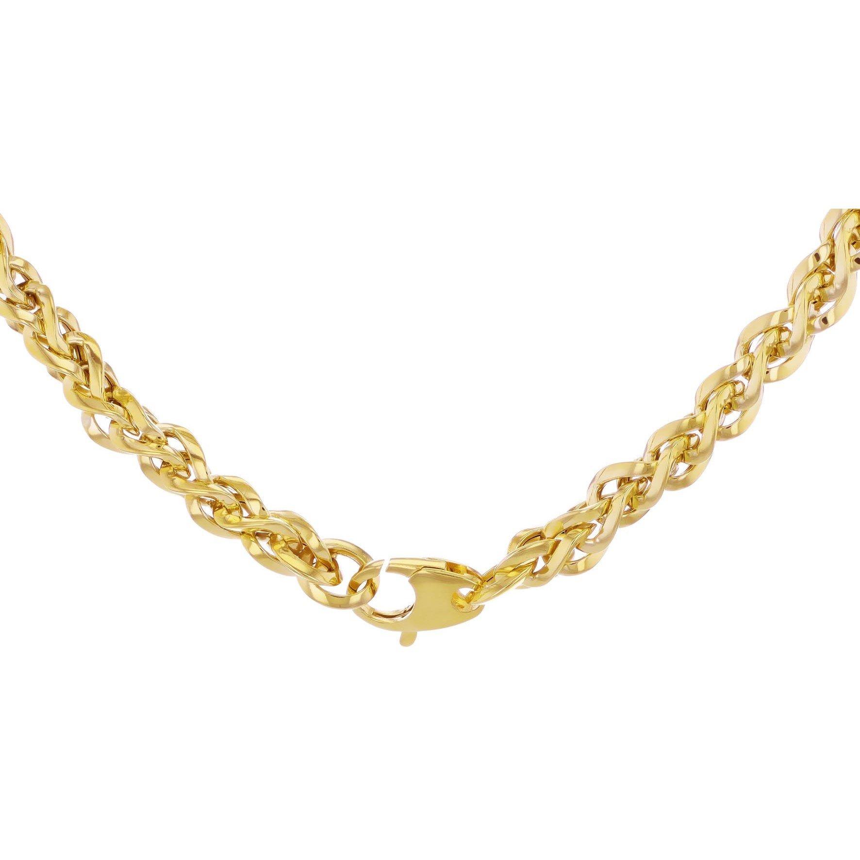 Yellow Gold - Be You - 9ct Gold Graduated Spiga Necklace - 3