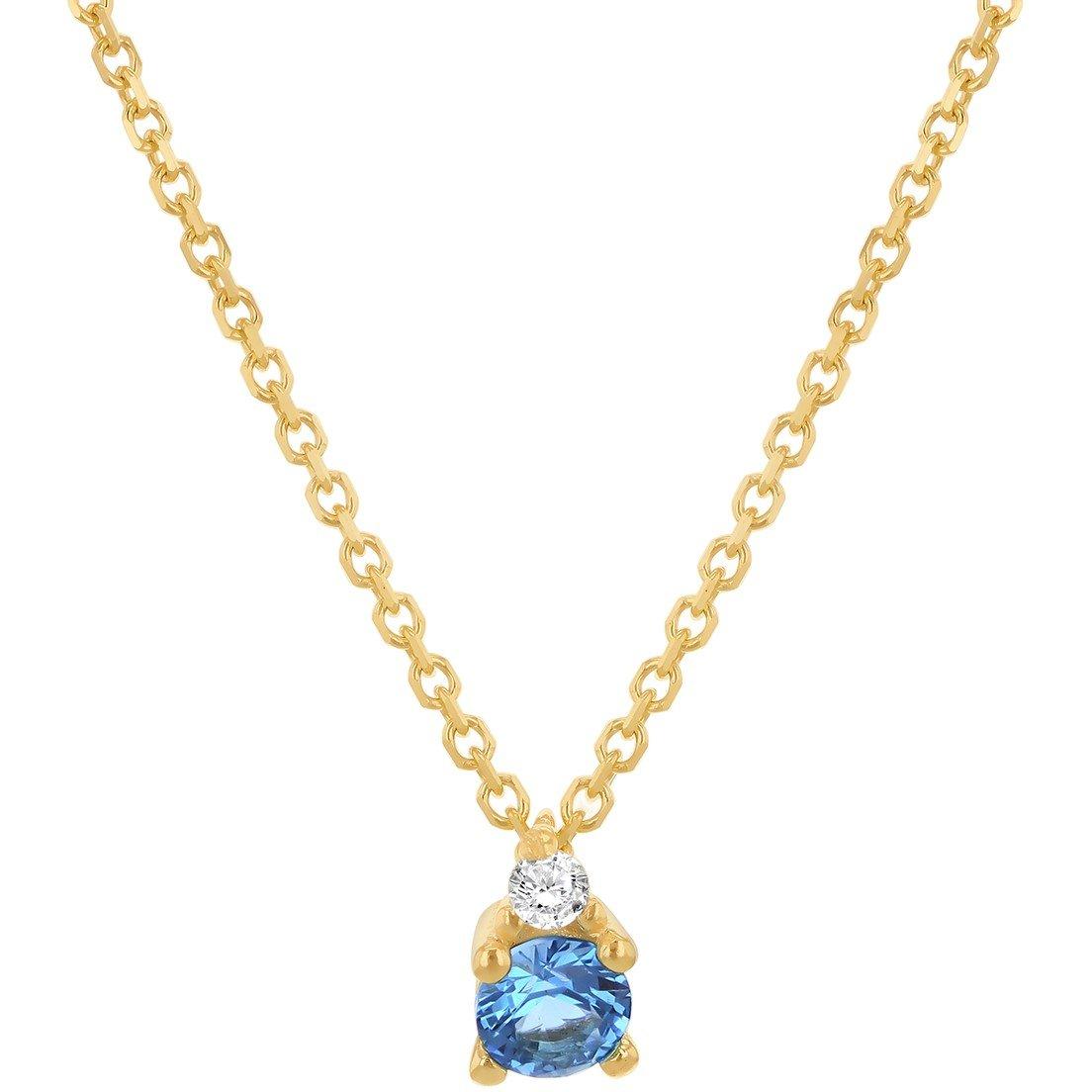 Yellow Gold - Be You - 9ct Gold CZ Adjustable Necklace - 1