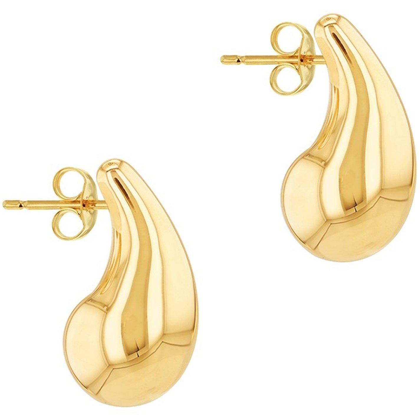 Yellow Gold - Be You - 9ct Gold Small Teardrop Stud Earring - 3