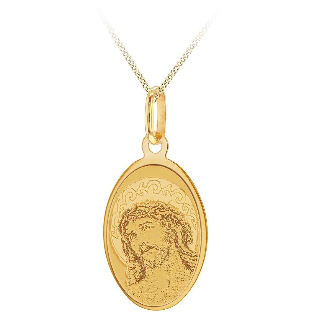 Yellow Gold - Be You - 9ct Gold Oval Christ Necklace - 1