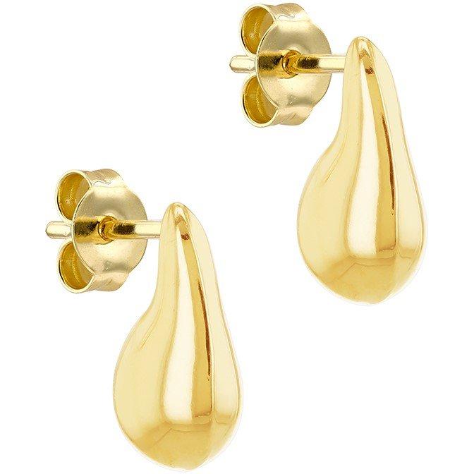 Yellow Gold - Be You - 9ct Gold Rounded Teardrop Stud Earring - 2