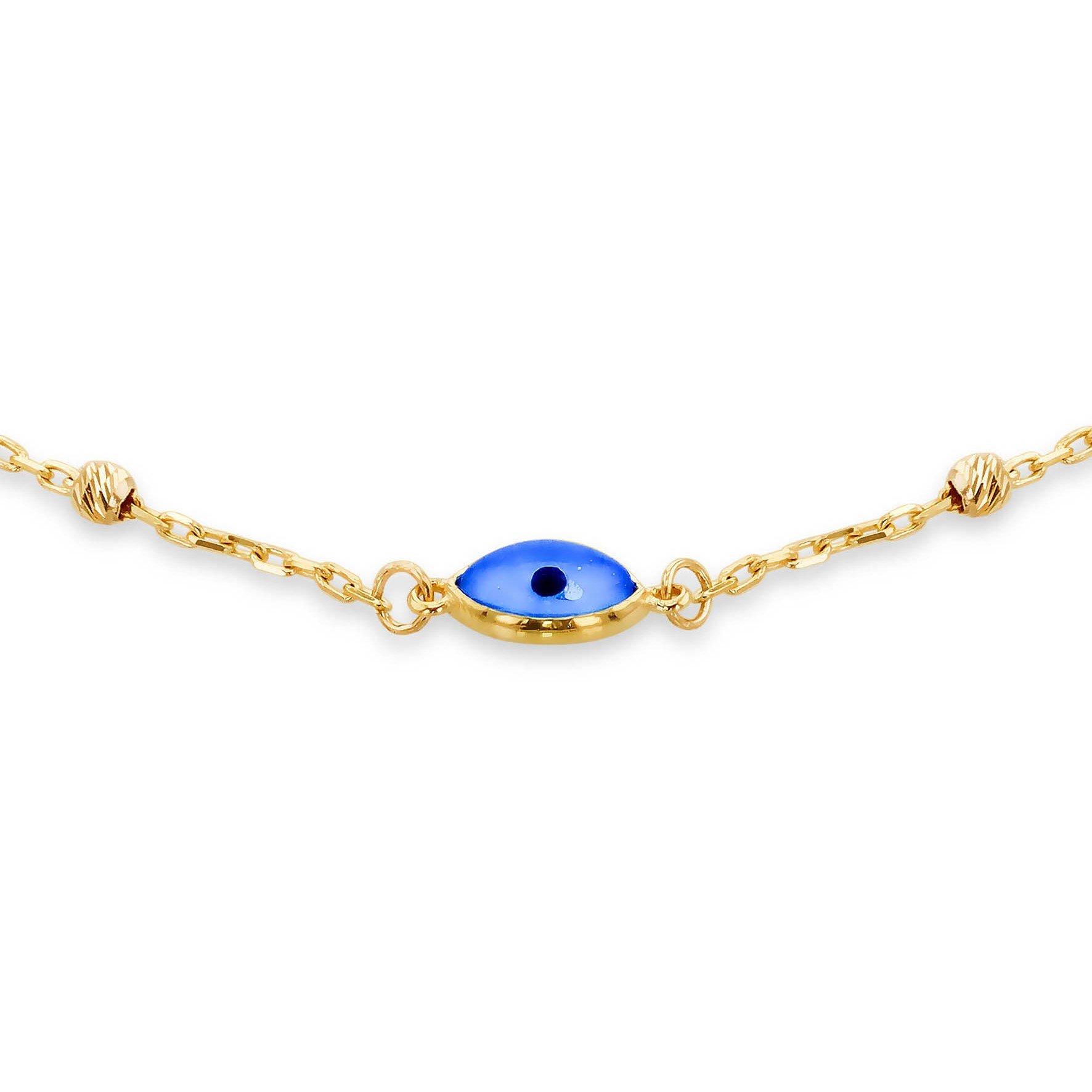 Yellow Gold - Be You - 9ct Gold Evil Eye DC Ball Bracelet - 2