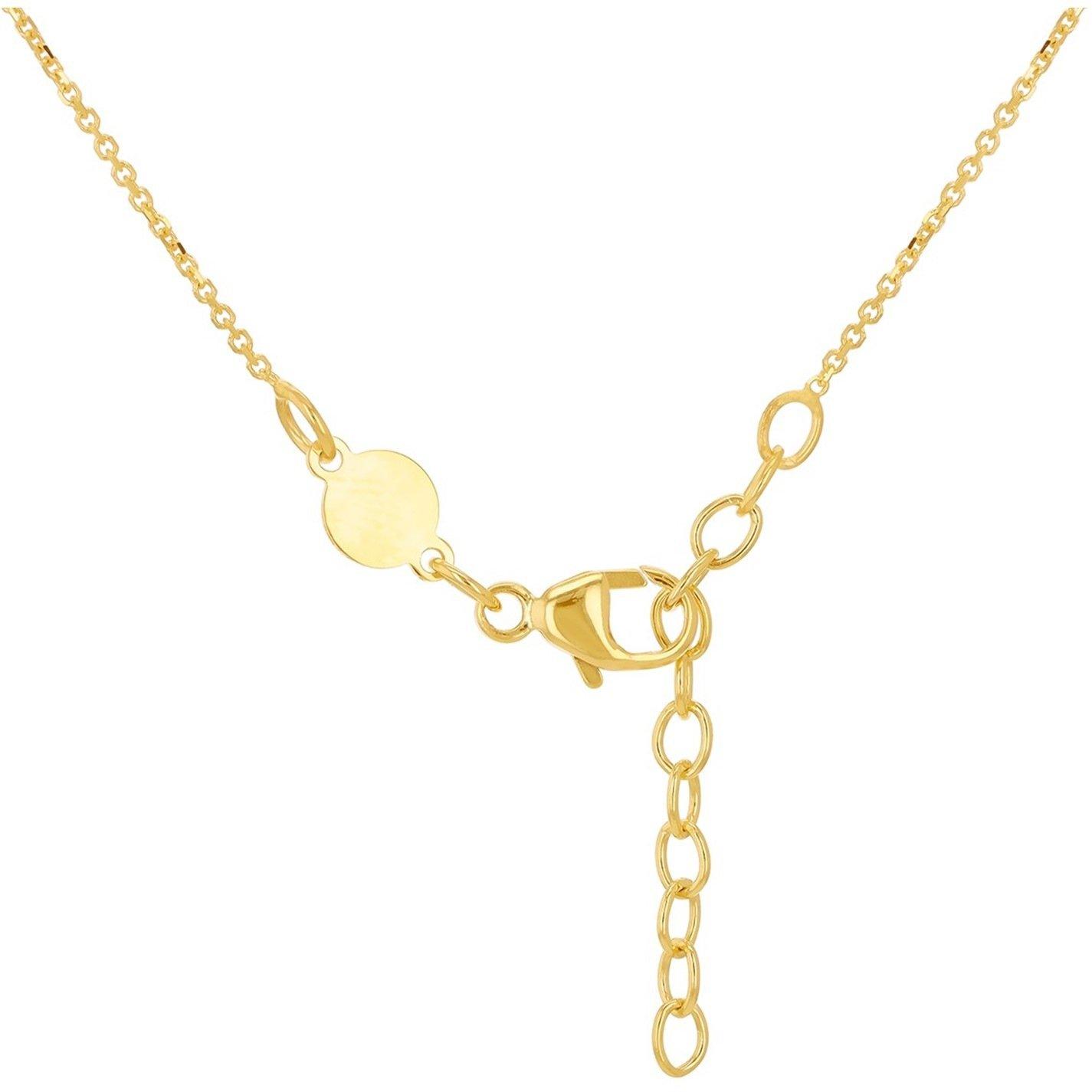 Yellow Gold - Be You - 9ct Gold Polished Satin Pebble Adjustable Necklet - 2