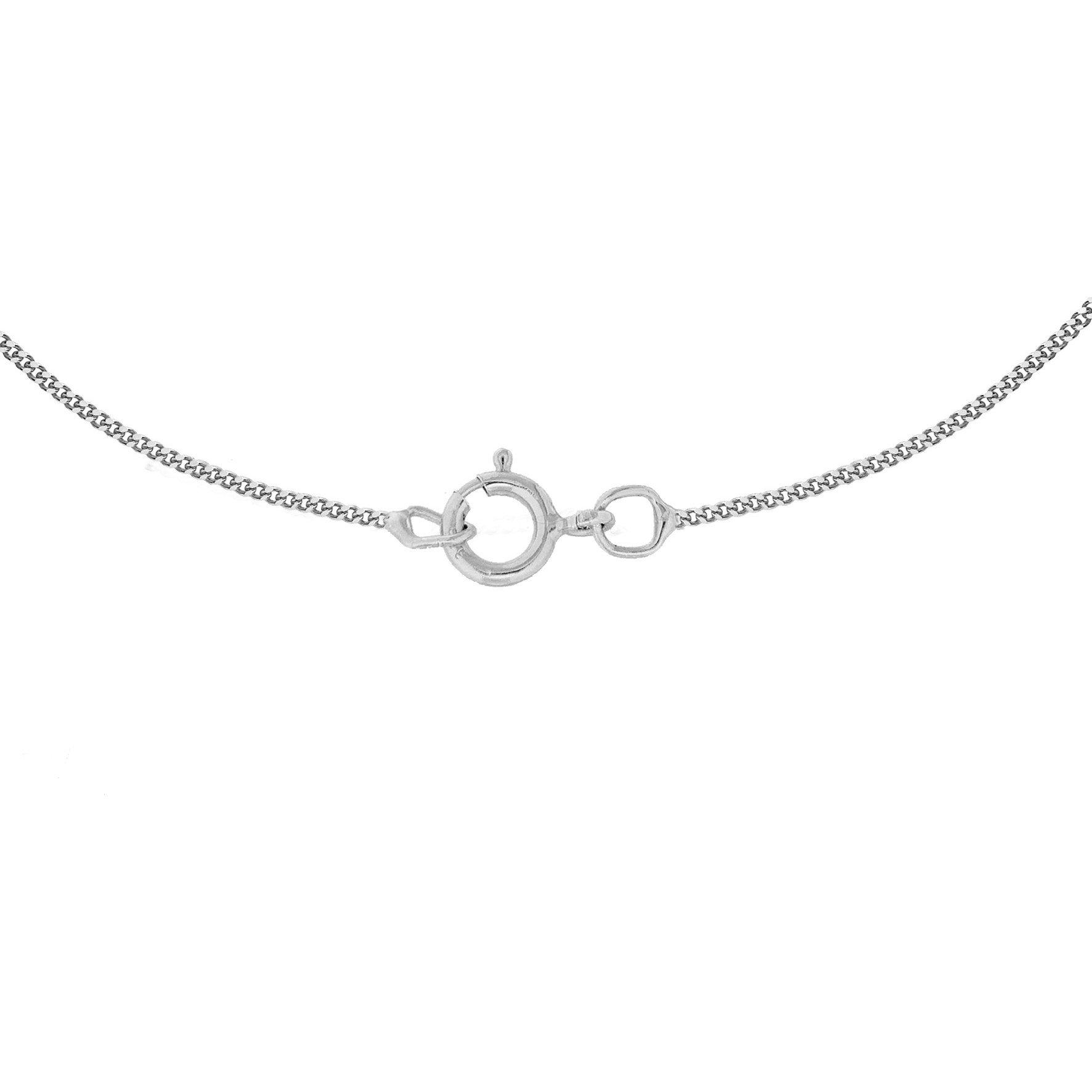 White Gold - Be You - 9ct Gold Open Heart Half Patterned Necklace - 3