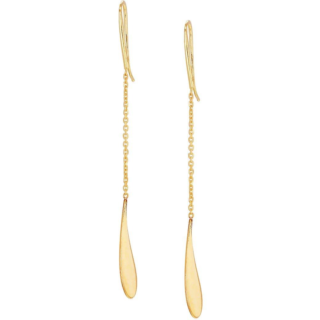 Yellow Gold - Be You - 9ct Gold Teardrop Drop Earrings - 2